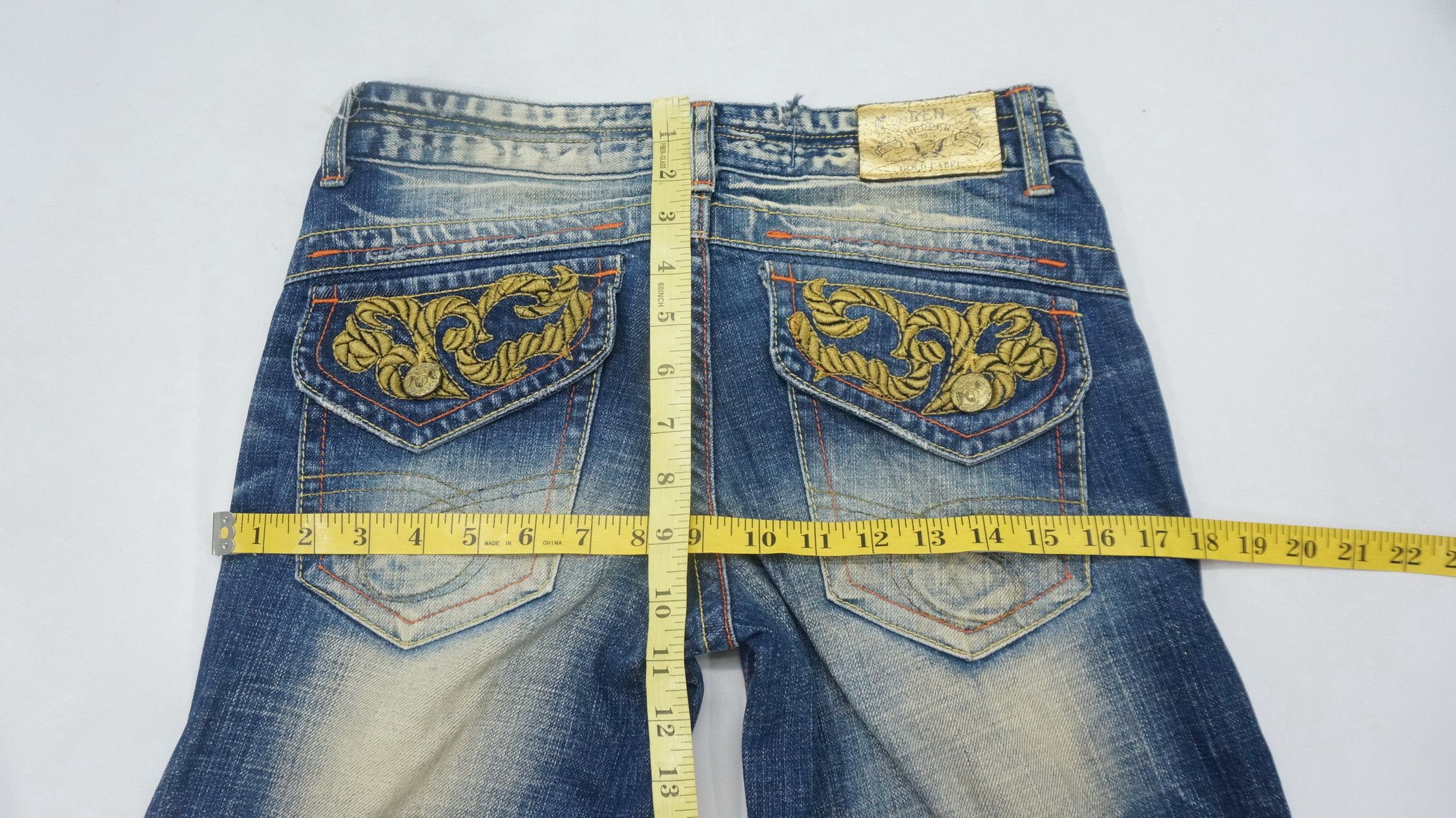 Japanese Brand 🔥 RED PEPPER Gold Label Lowrise Flared Jeans Size US 27 - 15 Thumbnail