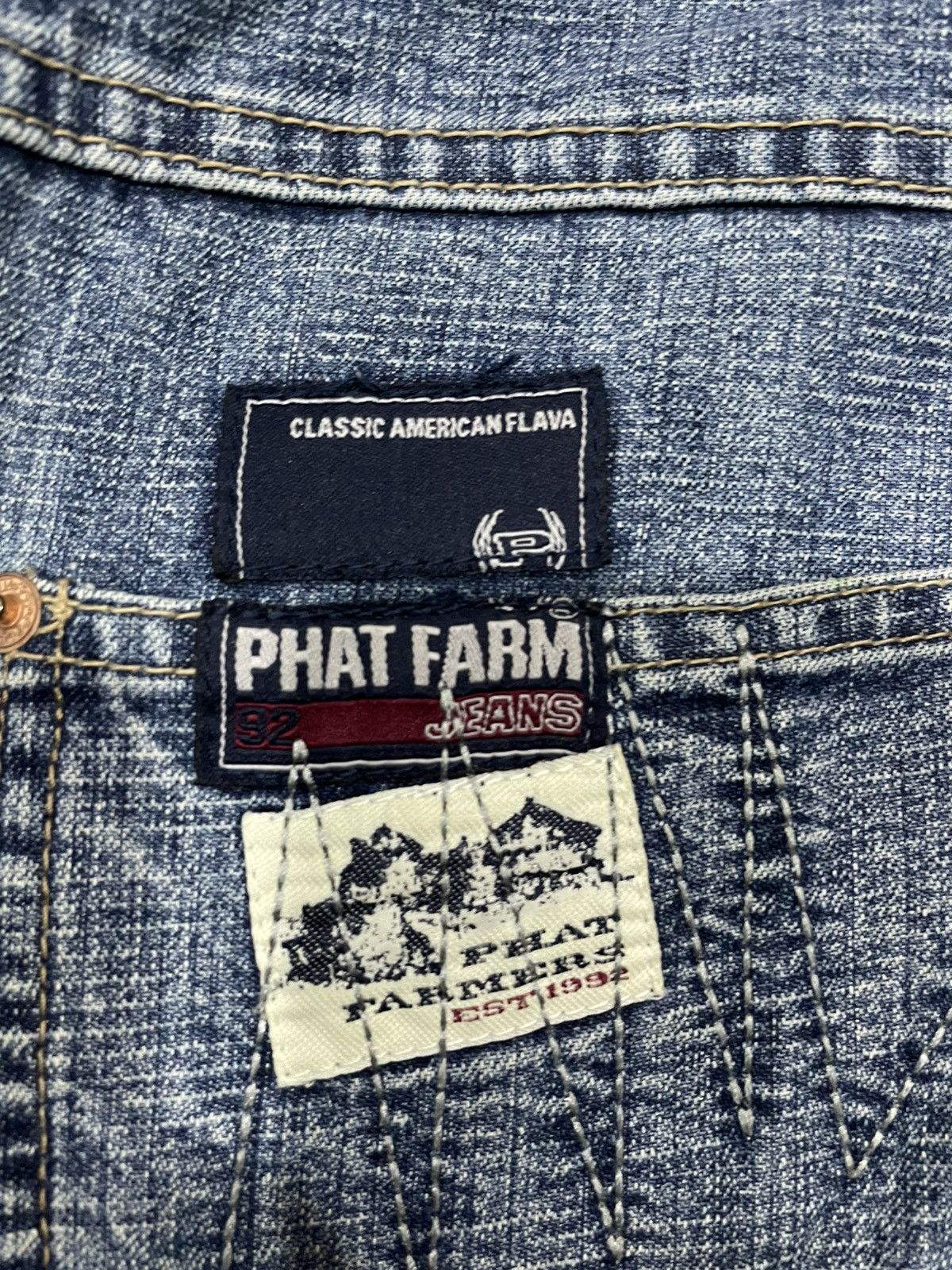 Phat Farm Vintage Phat Farm Distress Faded Denim Jeans Size US 34 / EU 50 - 18 Thumbnail