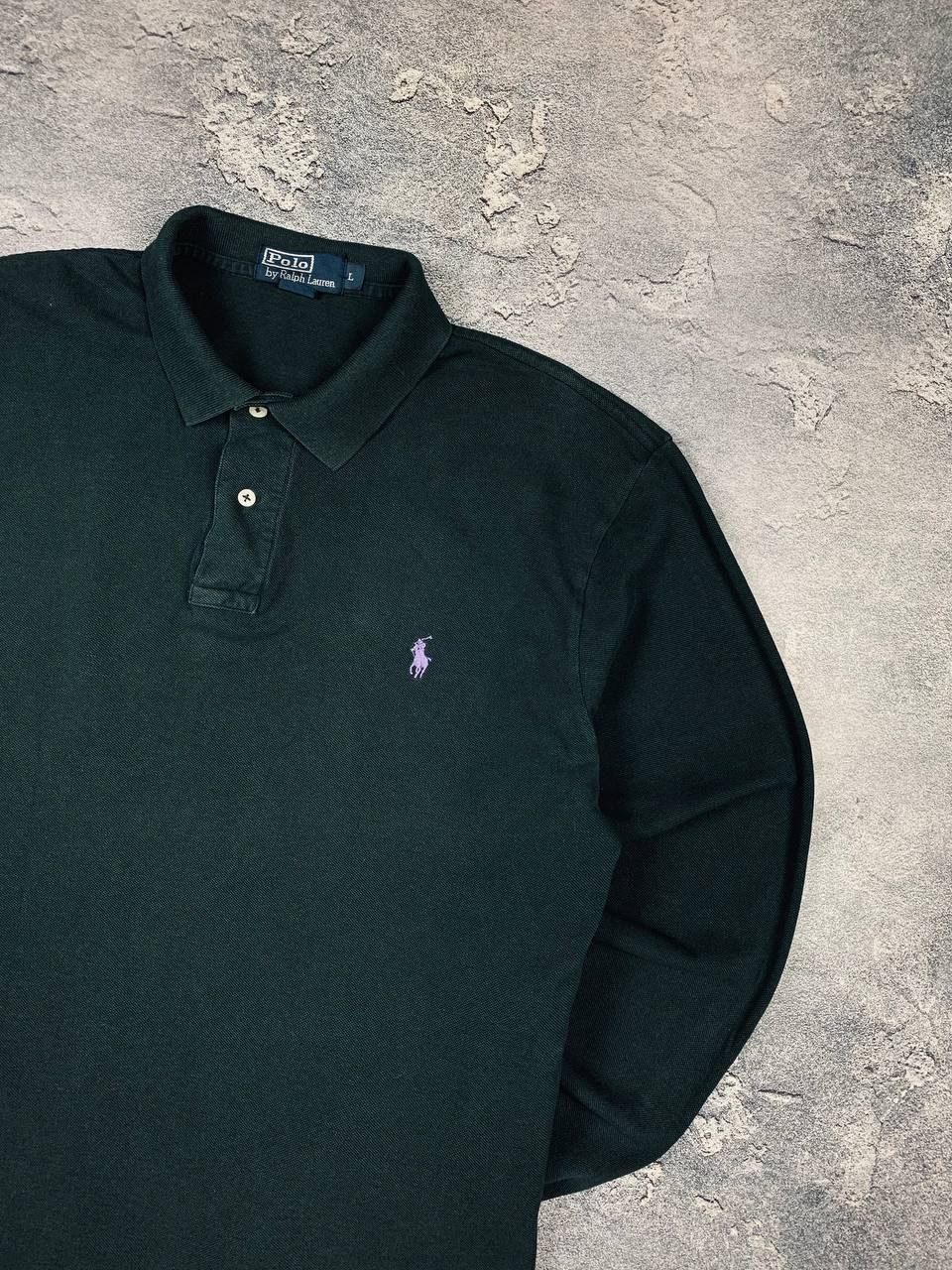 Polo Ralph Lauren Polo Ralph Lauren Men's Dark Gray Long Sleeve Polo Shirt Size US L / EU 52-54 / 3 - 3 Thumbnail