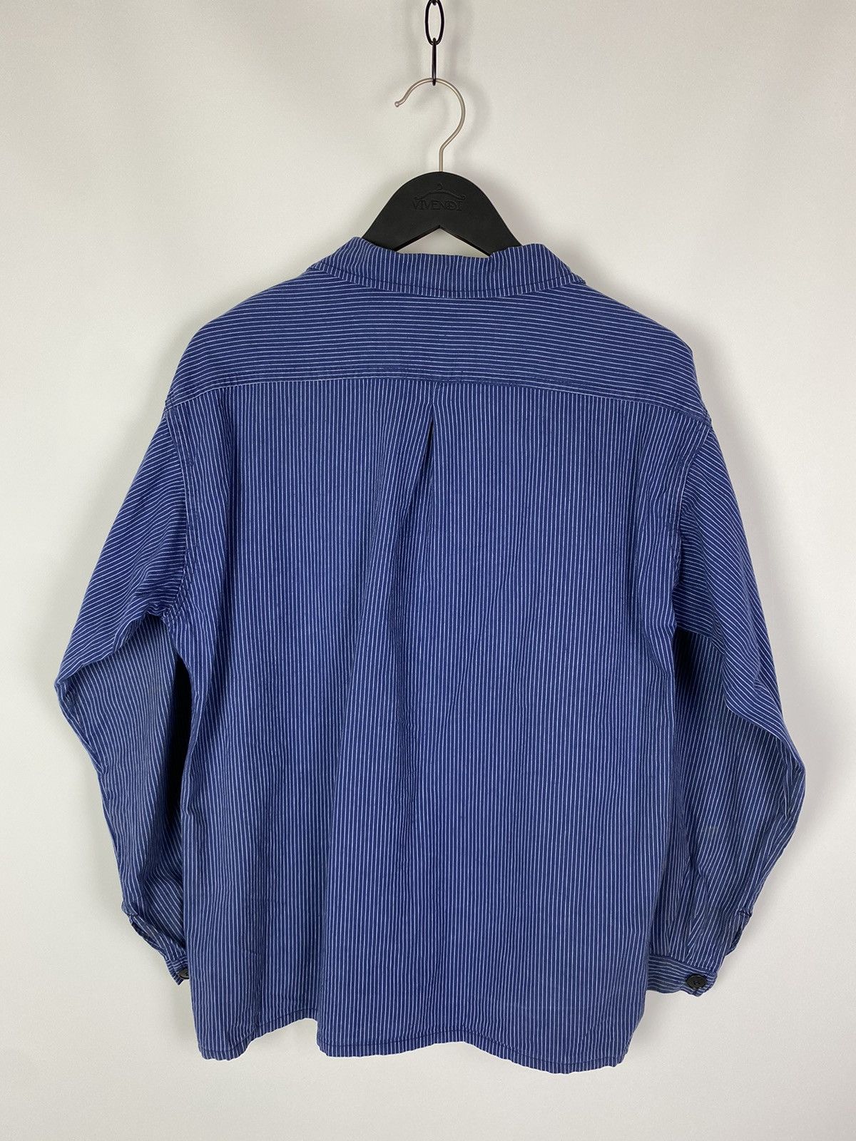 Vintage 90s Vintage Kempel Hickory Stripe Chore Work Over Shirt Size US S / EU 44-46 / 1 - 12 Thumbnail
