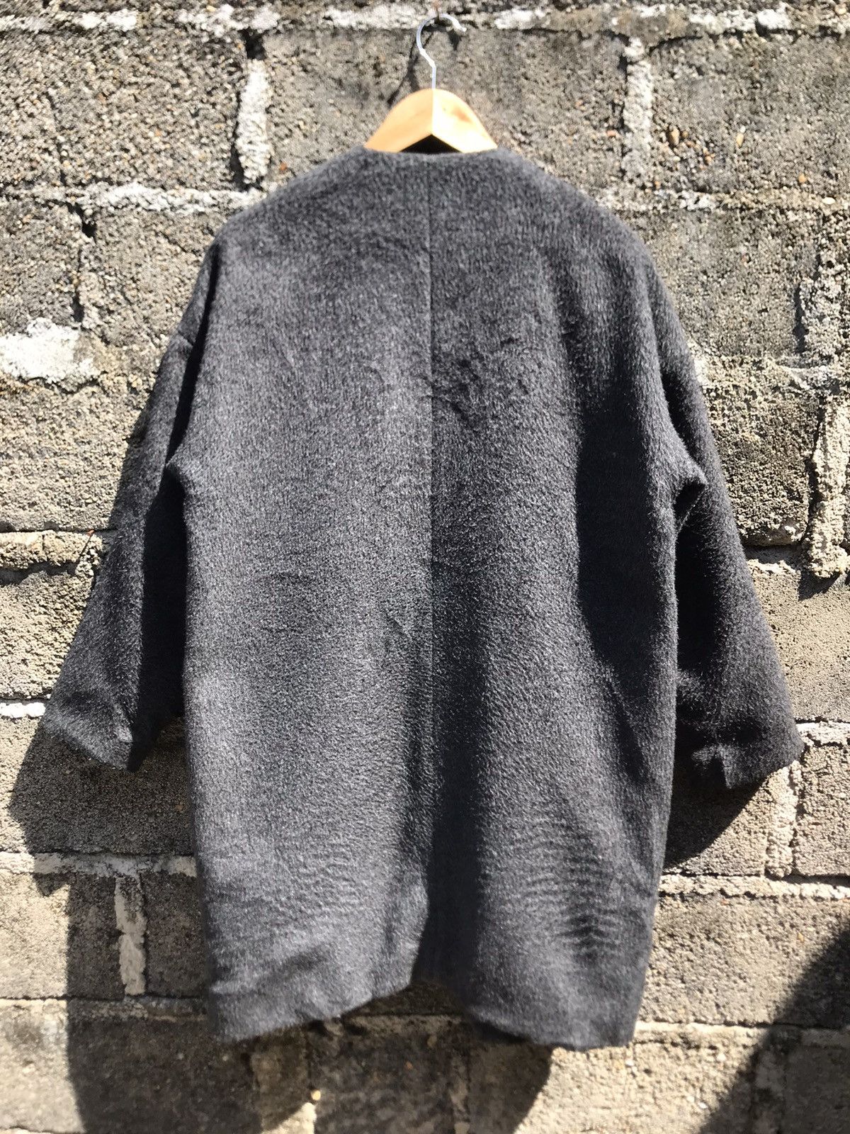 Japanese Brand × Other × Vintage Futisr Land Grey Wool Long Coat Faux Fur Pocket Size M / US 6-8 / IT 42-44 - 8 Thumbnail