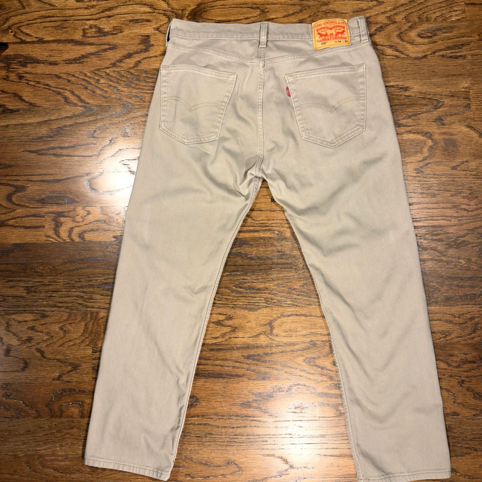 Levi's Levi's 505 Regular Straight Leg Jeans 34x30 Khaki Chinchilla Size US 34 / EU 50 - 2 Thumbnail