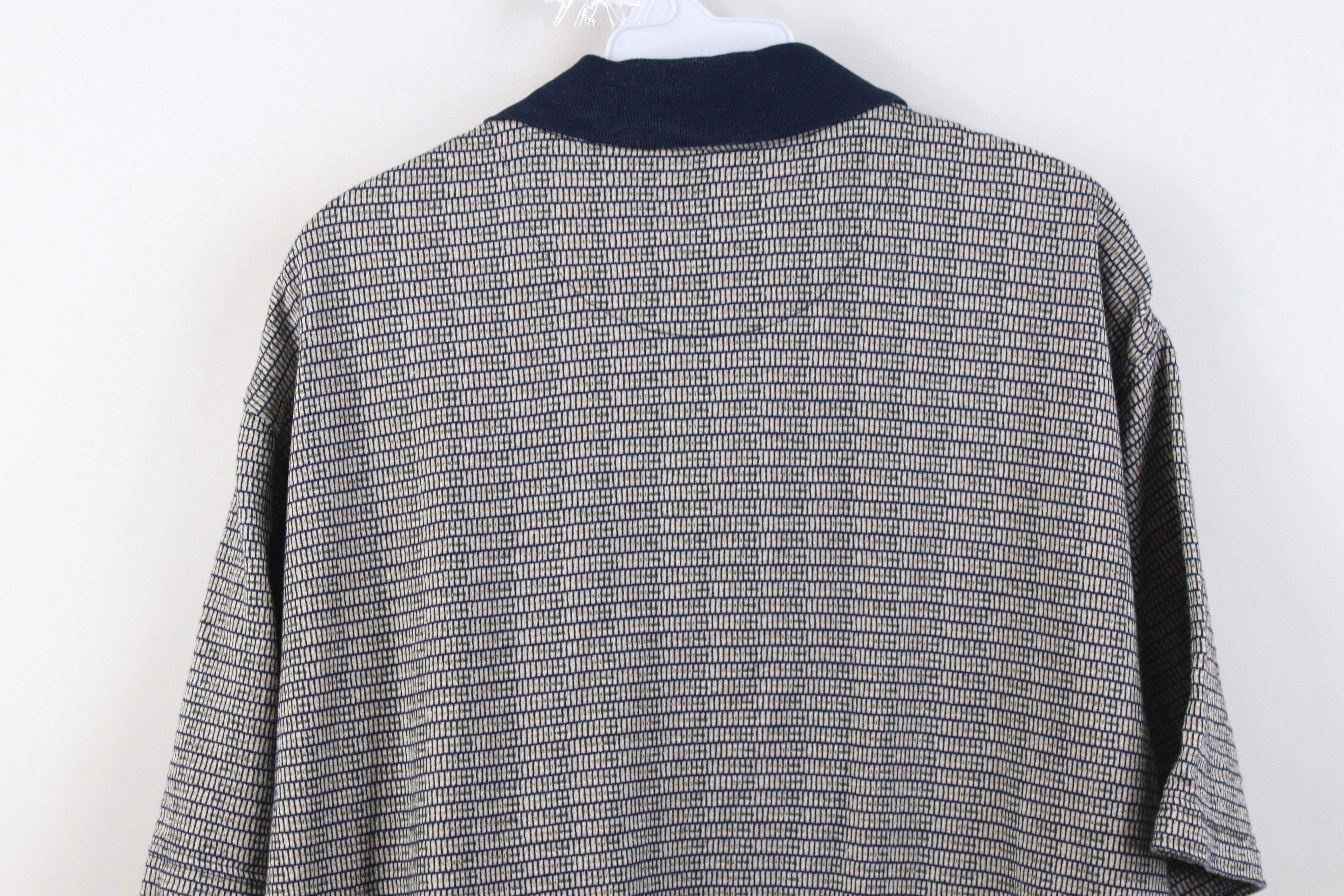 Vintage Vintage 90s Streetwear Geometric Knit Golf Polo Shirt Size US L / EU 52-54 / 3 - 11 Thumbnail