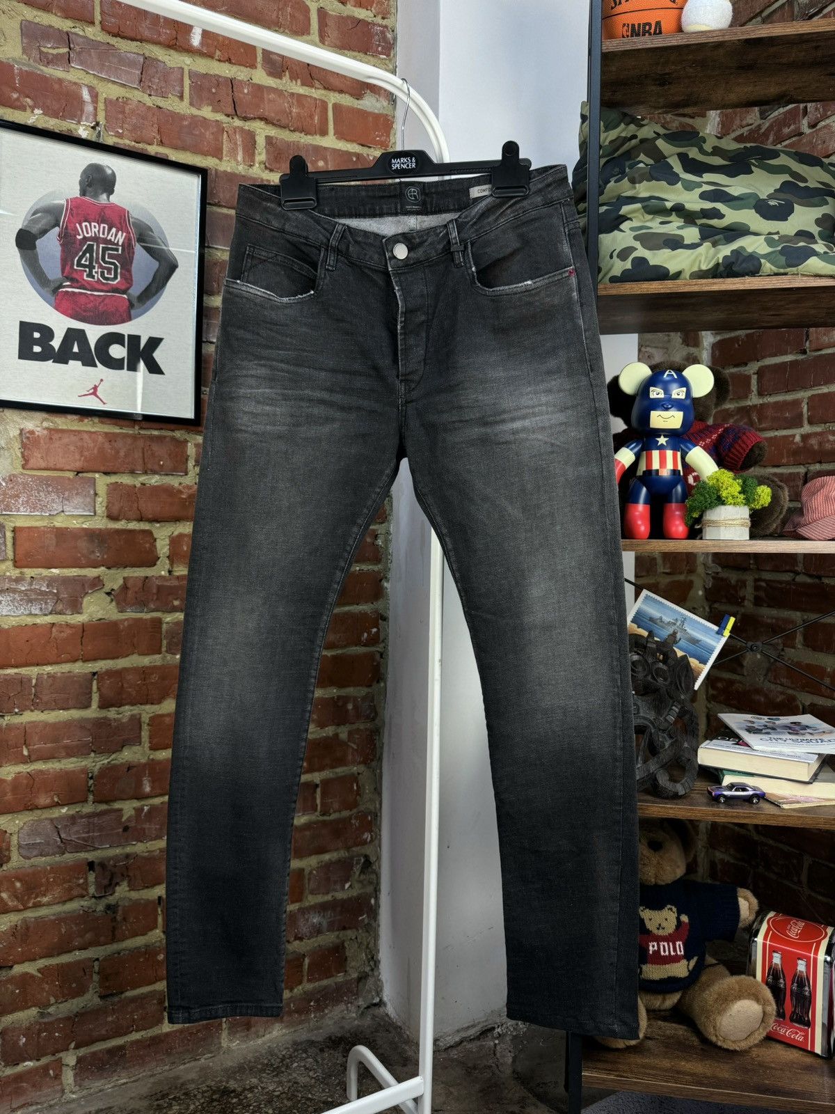 Other Elias Rumelis Dave Comfort Intense Black Jeans Size US 33 - 1 Thumbnail