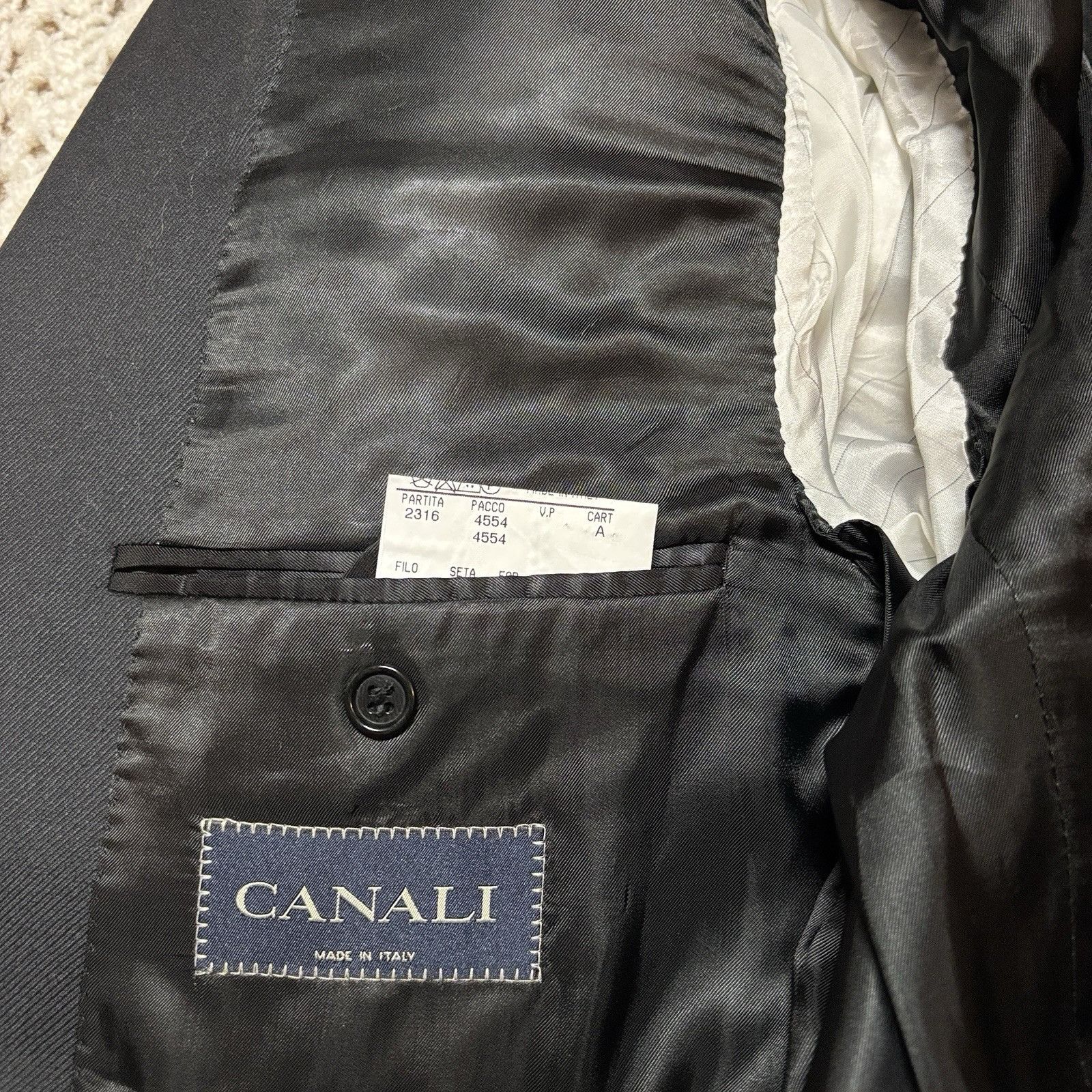 Canali Canali Lana 3 Button Blazer Suit US 44L 54L Italy Men Pin St Size 44L - 3 Thumbnail