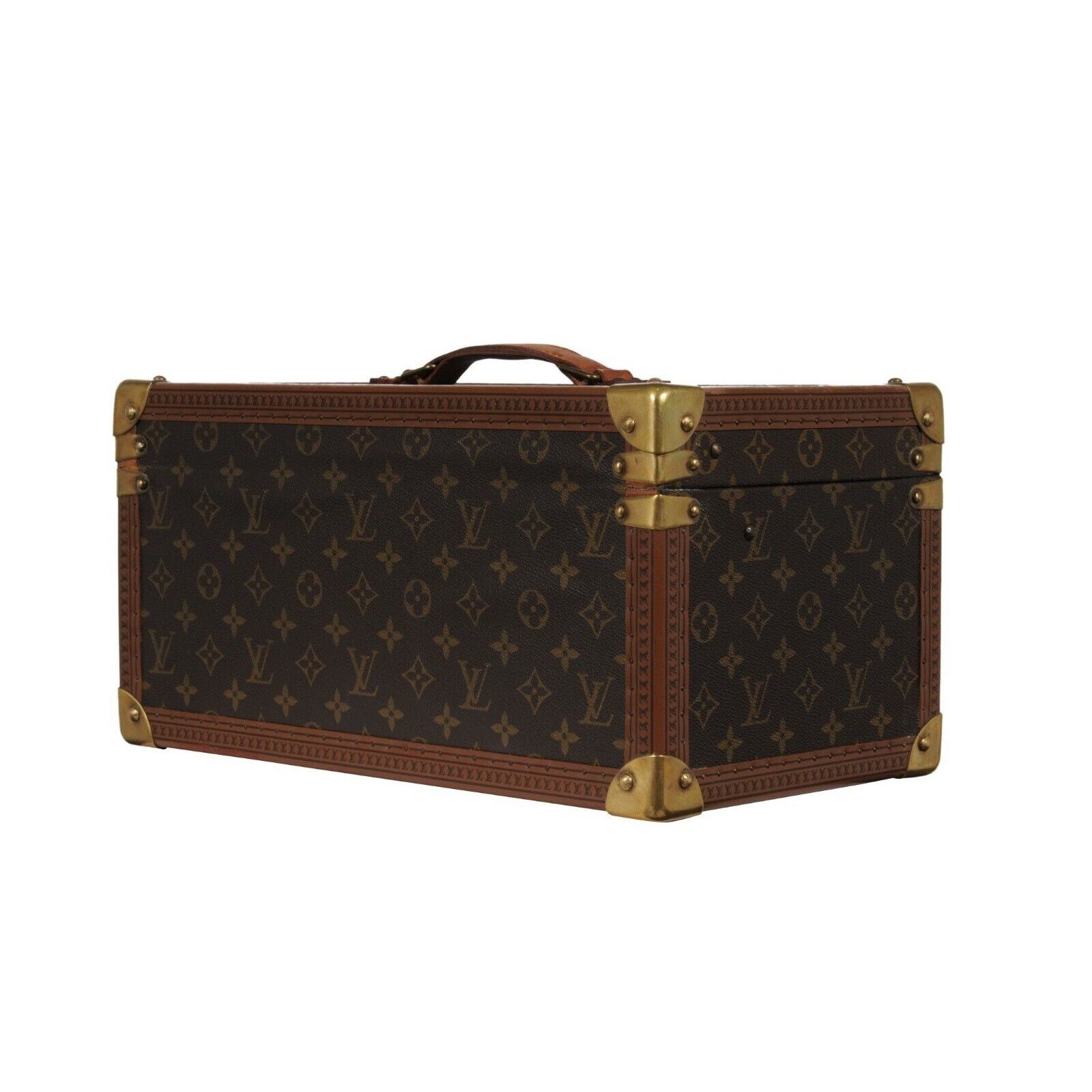Louis Vuitton Boite Vanity Trunk Train Case Lv Logo Brown - 02483 Size ONE SIZE - 5 Thumbnail