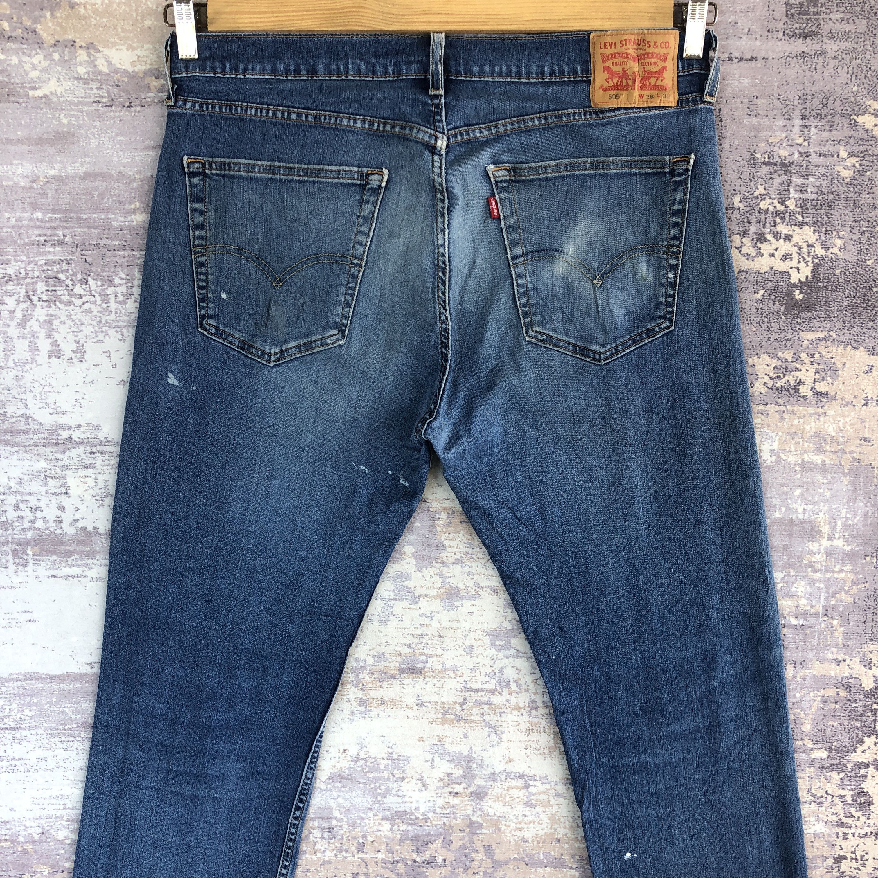 Levi's Vintage Levis Painter Jeans Levi's 505 Light Wash Denim Size US 36 / EU 52 - 4 Thumbnail