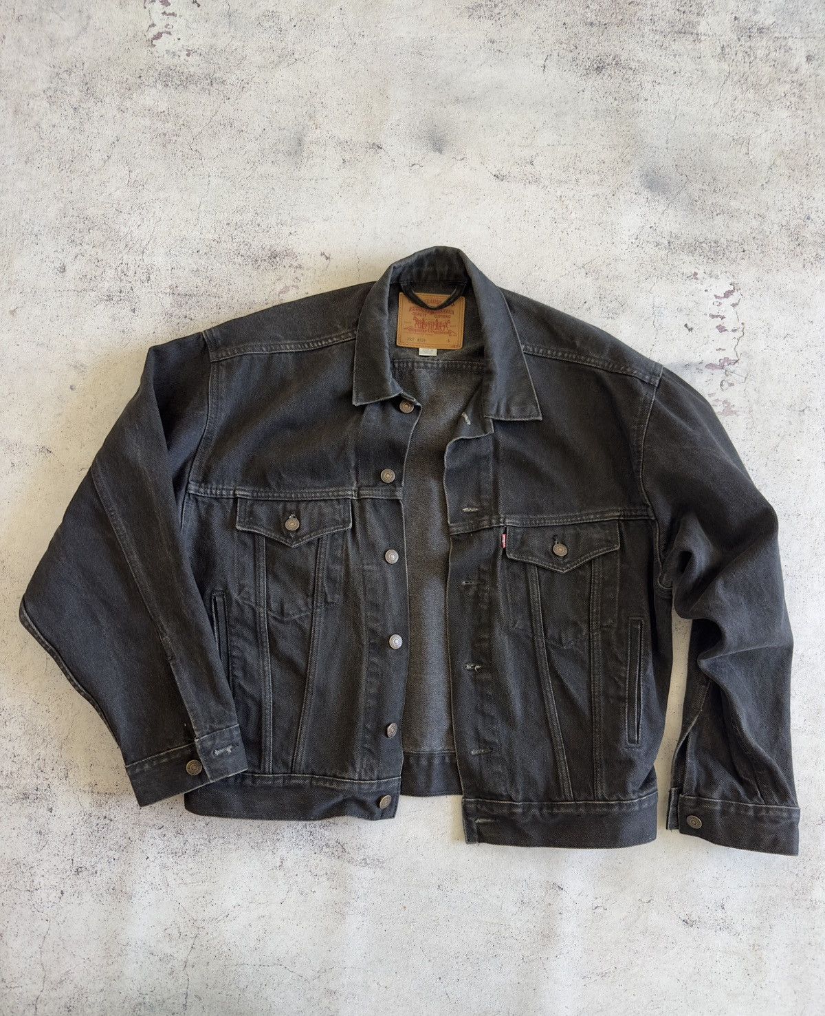 Levi's Vintage Levis Washed Black Denim Jacket Size S Size US S / EU 44-46 / 1 - 2 Thumbnail