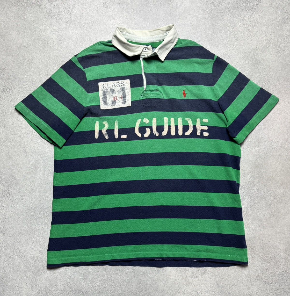 Polo Ralph Lauren Polo Ralph Lauren Class RL Claude Striped Rugby Polo Shirt Size US XXL / EU 58 / 5 - 1 Thumbnail