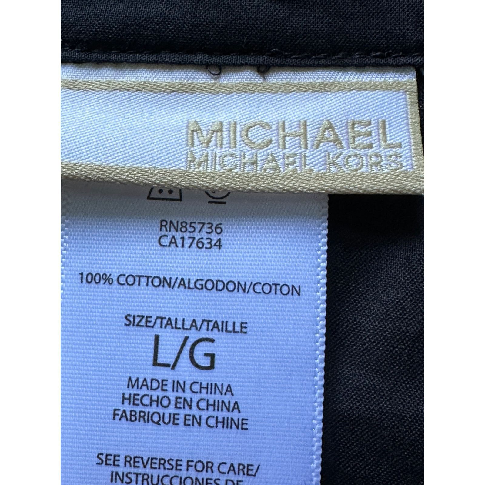Michael Kors Michael Kors Black Cotton Lace-Up Cover-Up Dress size L Size L / US 10 / IT 46 - 10 Thumbnail
