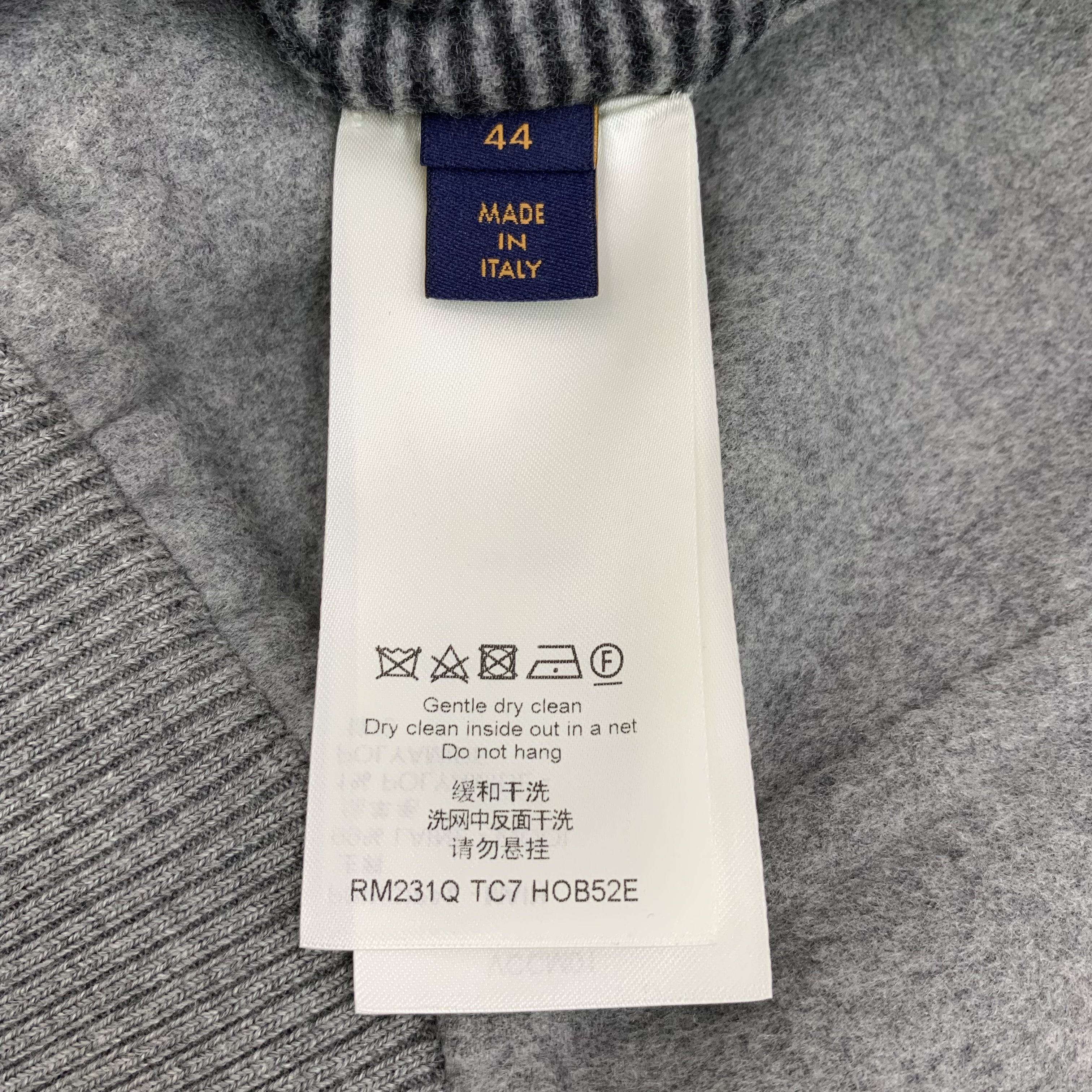 Louis Vuitton Louis Vuitton Embossed Wool Reversible Hoodie Grey (Size XS) Size XS / US 0-2 / IT 36-38 - 6 Thumbnail