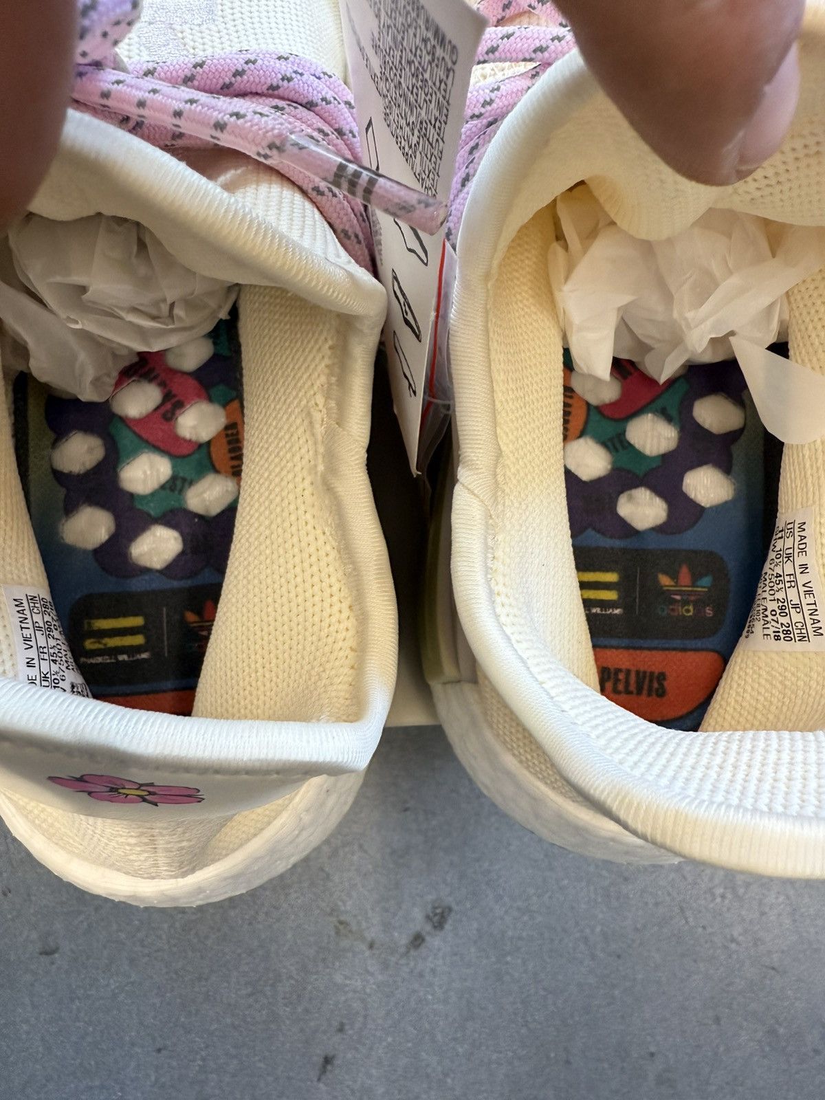 Adidas × Pharrell 2018 Adidas NMD Hu Pharrell Nerd Cream EE8102 Size US 11 / EU 44 - 9 Thumbnail