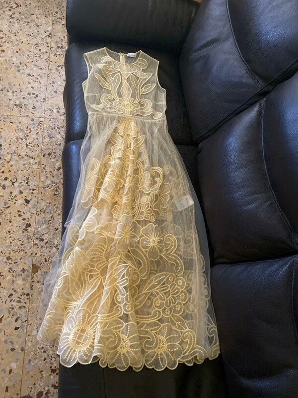 Red Valentino Embroidered Lace Dress