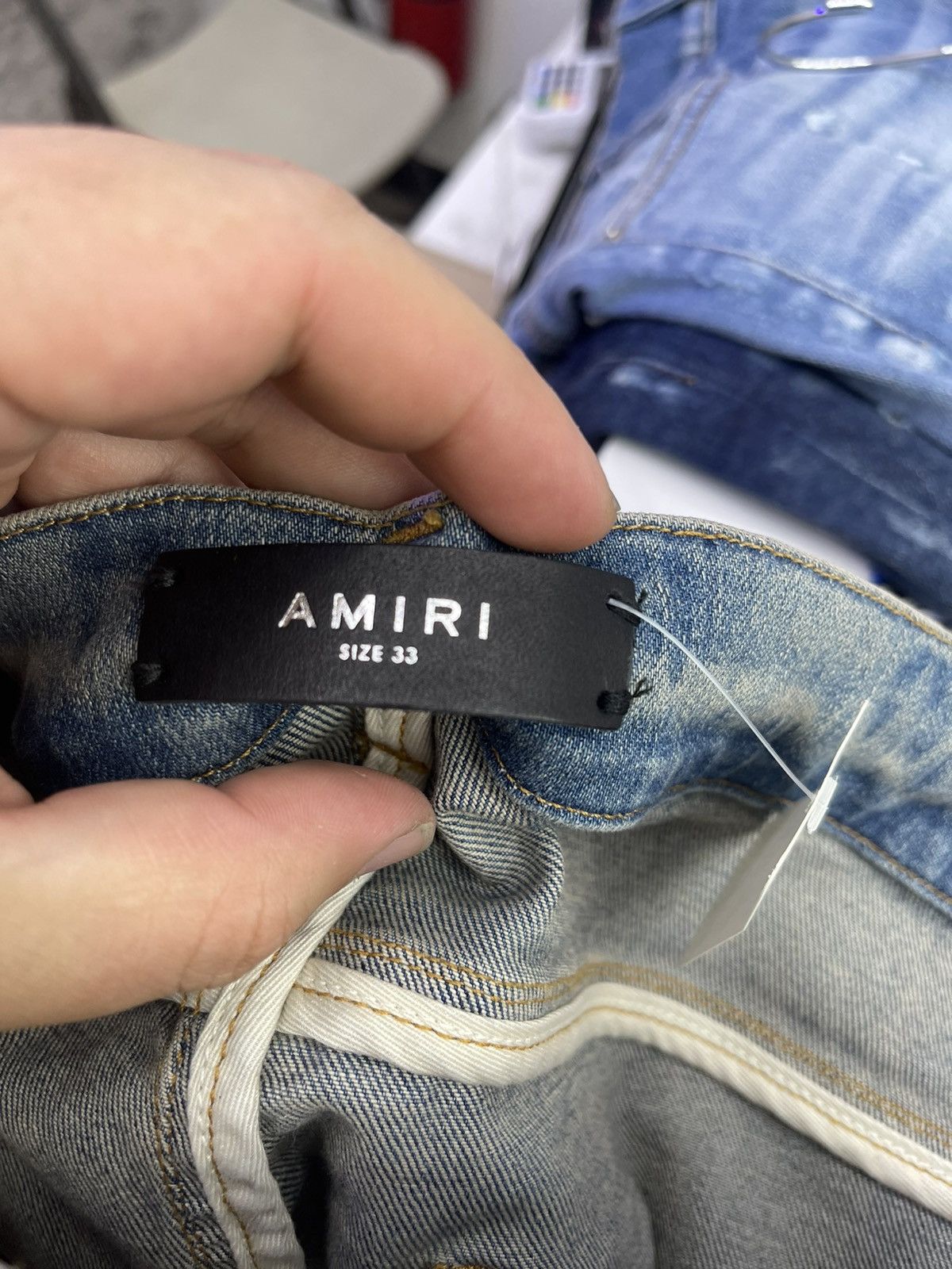 Amiri Amiri MX1 (Orange Plaid) jeans blue Size US 33 - 6 Thumbnail