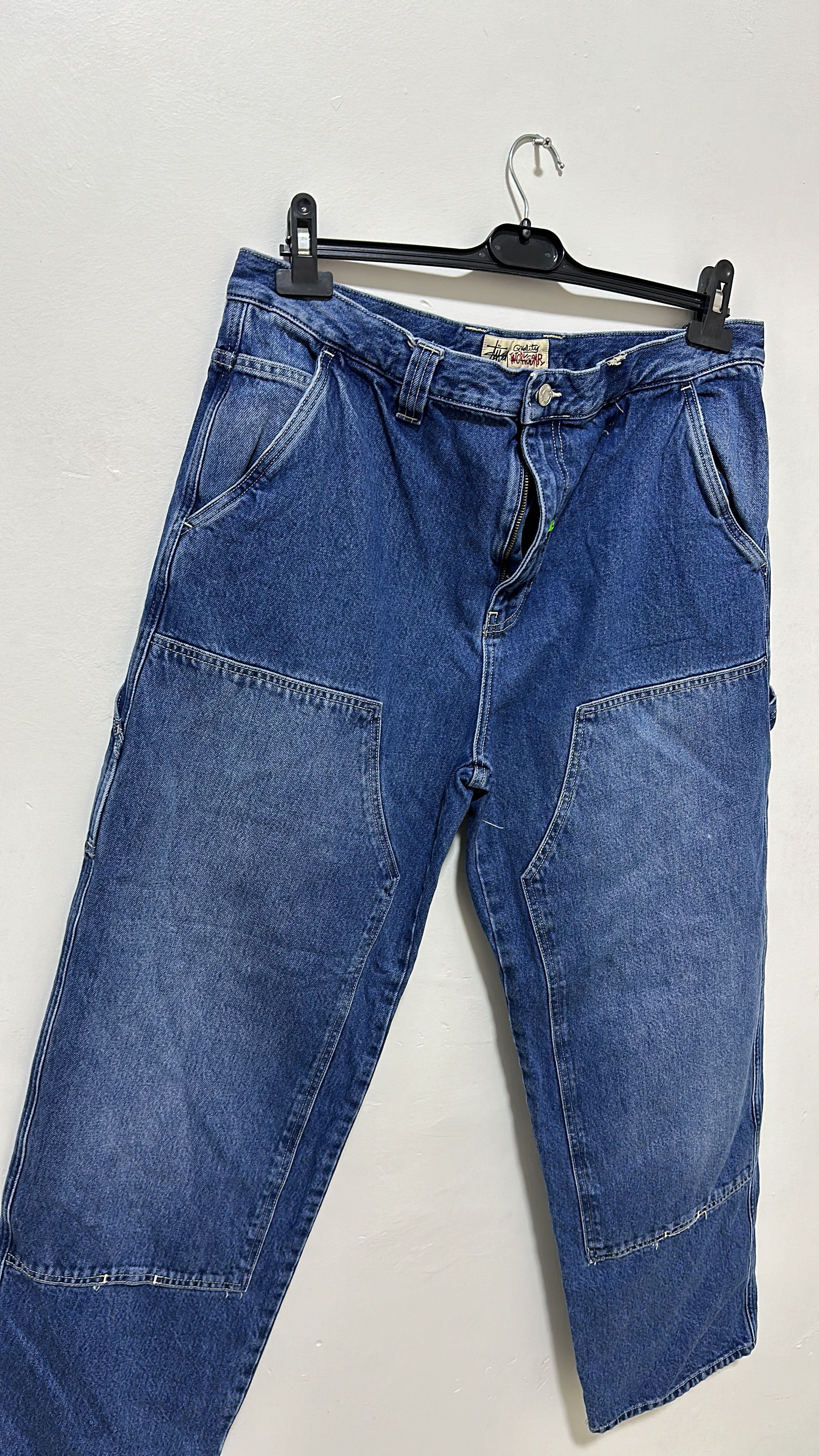 Stussy Stussy Blue Double Knee Work Pant Canvas Size 34 Size US 34 / EU 50 - 3 Thumbnail