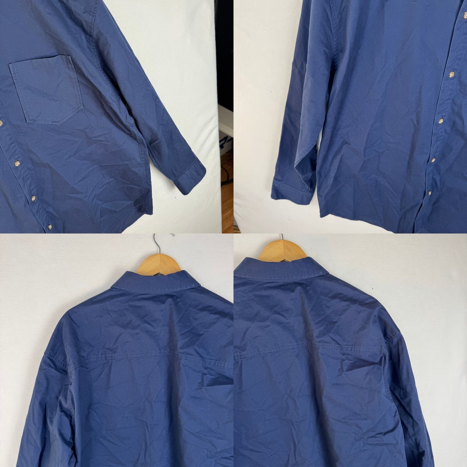 Vintage Mode of One Mens Button Down Shirt Caspian Waters Blue Large Relaxed Fit Twill Size US L / EU 52-54 / 3 - 9 Thumbnail
