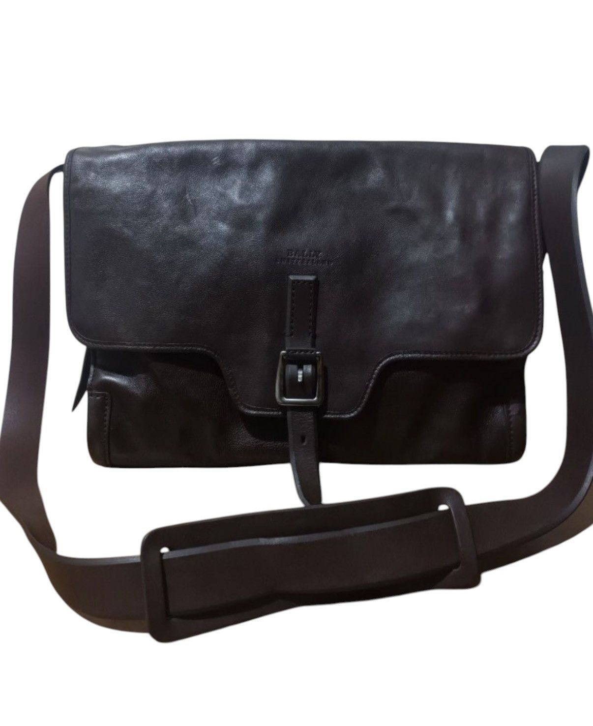 Bally BALLY LOGO SHOULDER AND CROSSBODY BAG LEATHER DARK BROWN Size ONE SIZE - 1 Thumbnail