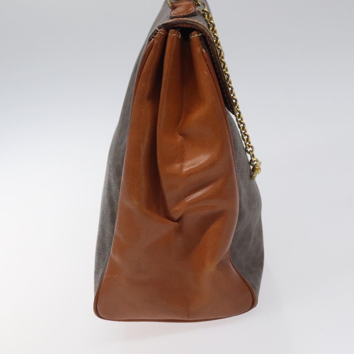 Celine CELINE Macadam Canvas Hand Bag Pvc Leather Brown Gold Size ONE SIZE - 4 Thumbnail