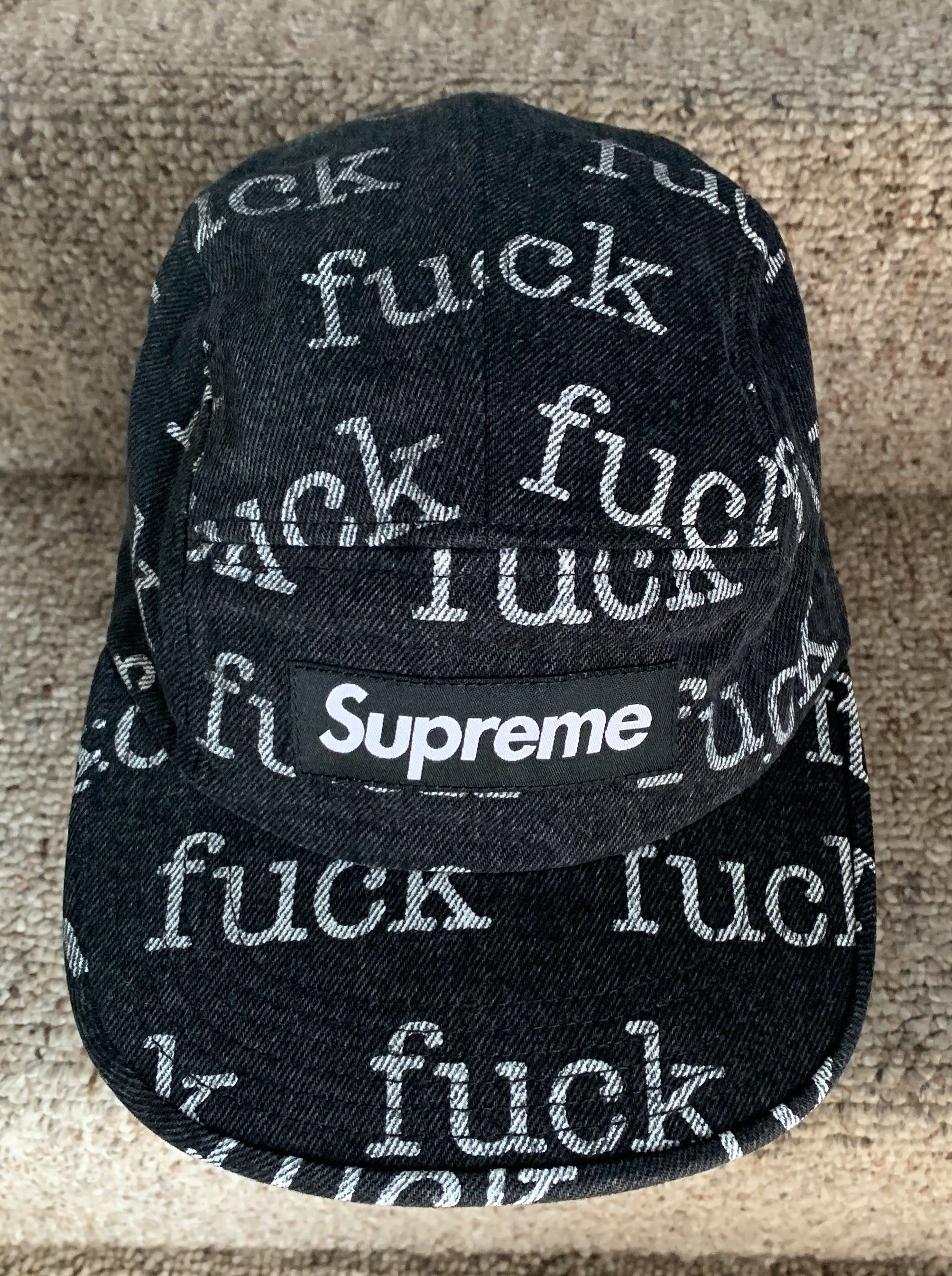 Supreme S/S 2013 Supreme Fuck Denim Camp Hat Size ONE SIZE - 7 Thumbnail
