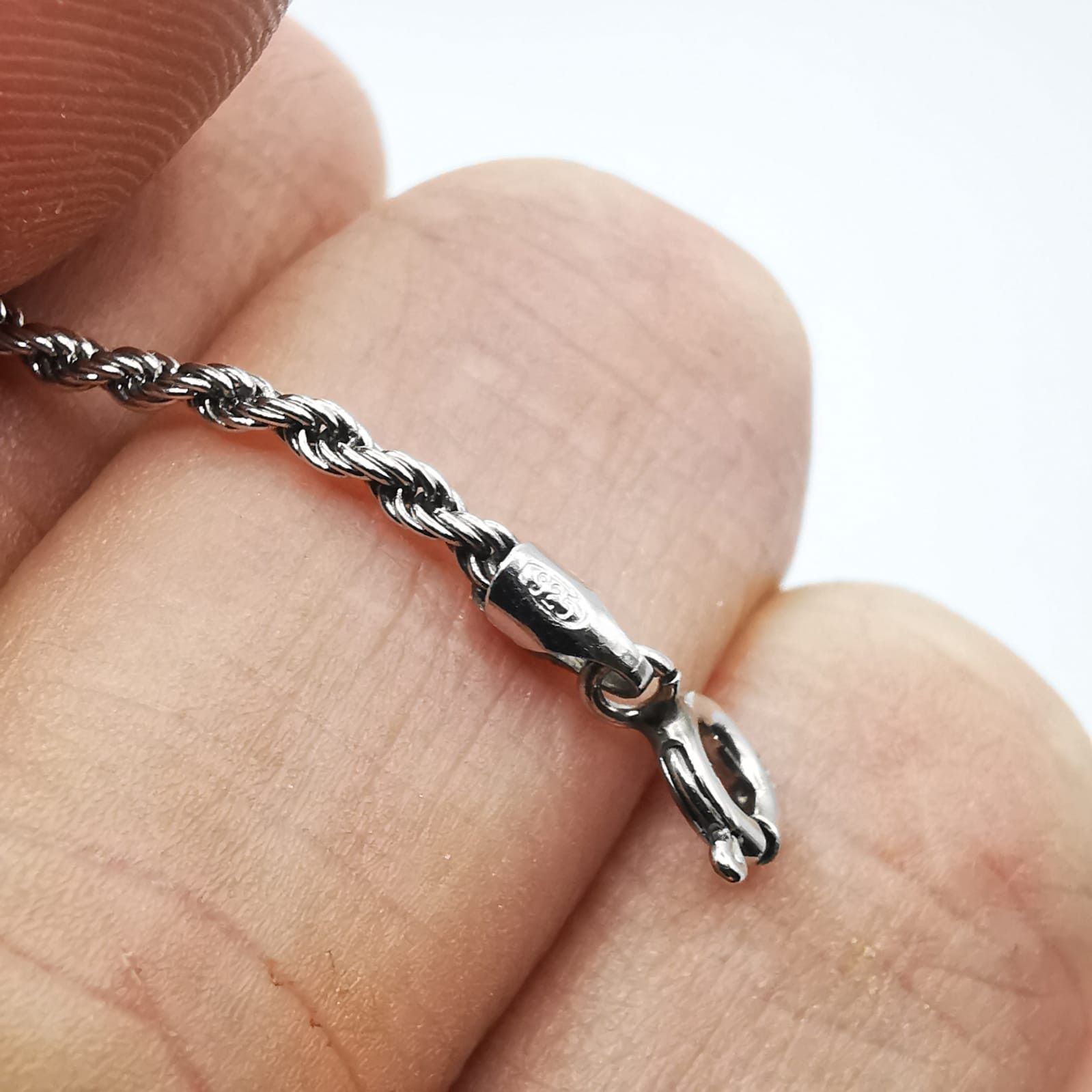 Sterling Silver Vintage Jewelry Chain, 925 Sterling Silver, Signed 7.59g Size ONE SIZE - 6 Thumbnail