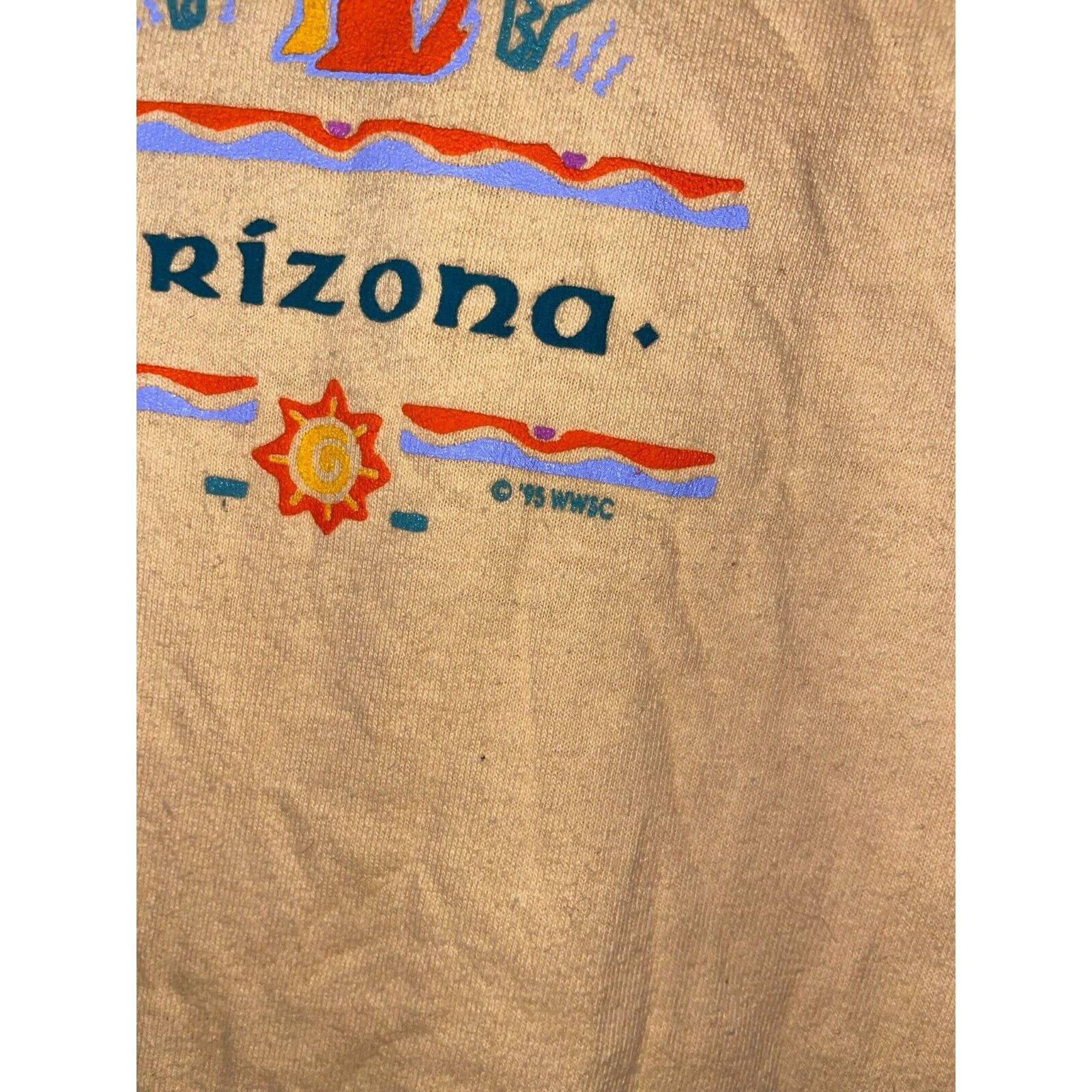 Vintage Vintage Arizona Yellow Shirt Coyote Desert Yellow Tee 90s L Size US L / EU 52-54 / 3 - 4 Thumbnail
