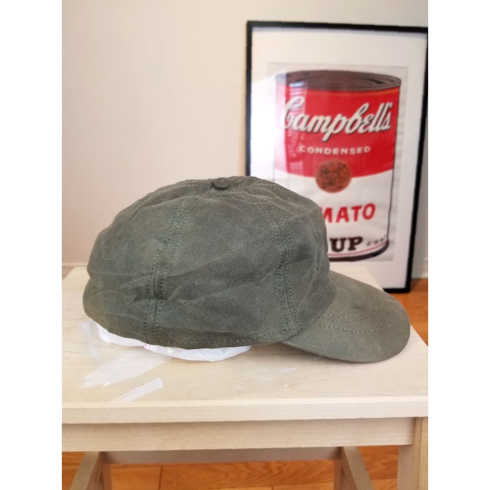 Filson VINTAGE 90' CC FILSON OIL TIN CLOTH HUNTING HAT WITH EAR FLAP SZ XLARGE Size ONE SIZE - 5 Thumbnail