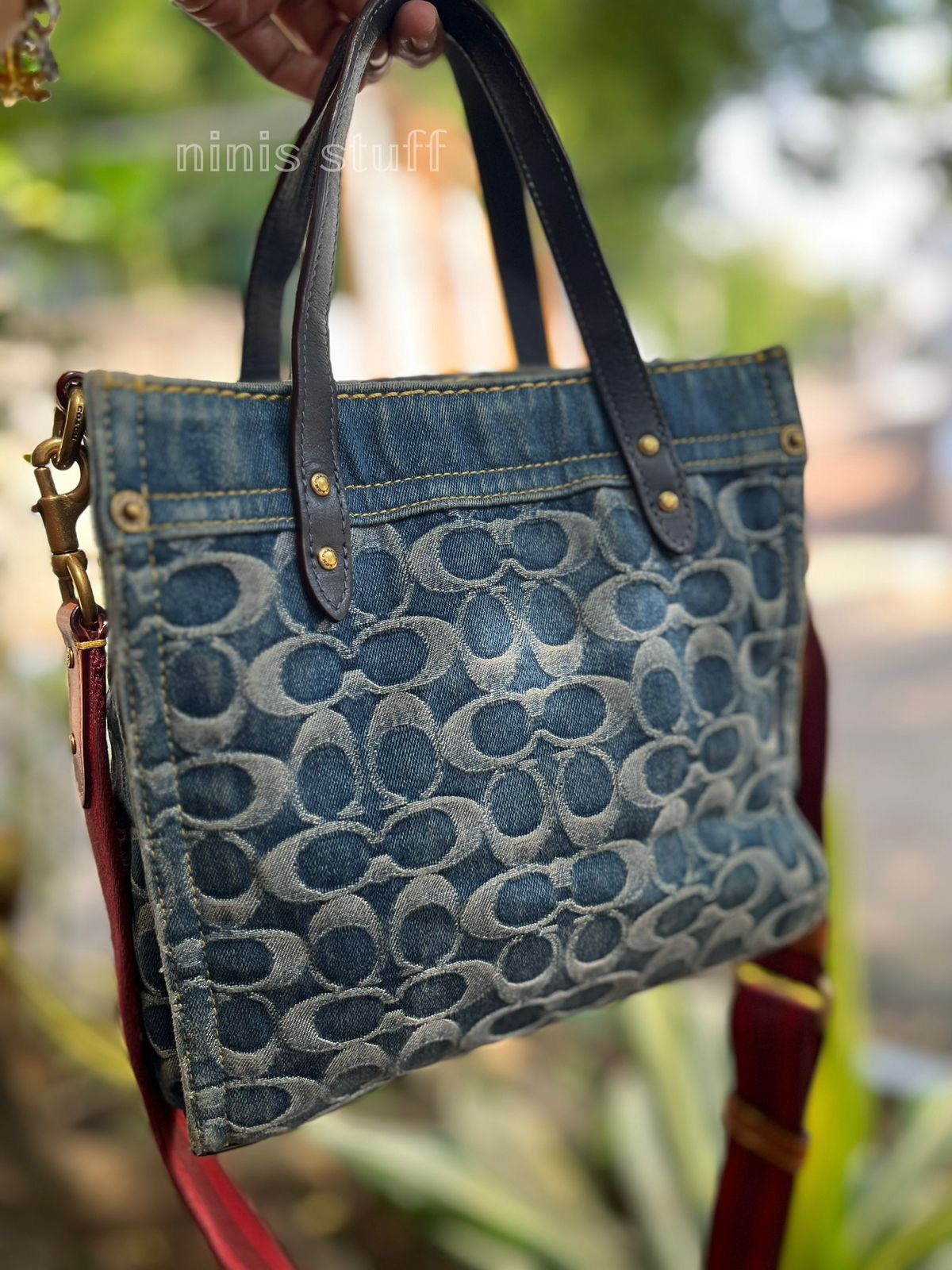 Coach Coach Denim Signature Field Tote Size ONE SIZE - 4 Thumbnail