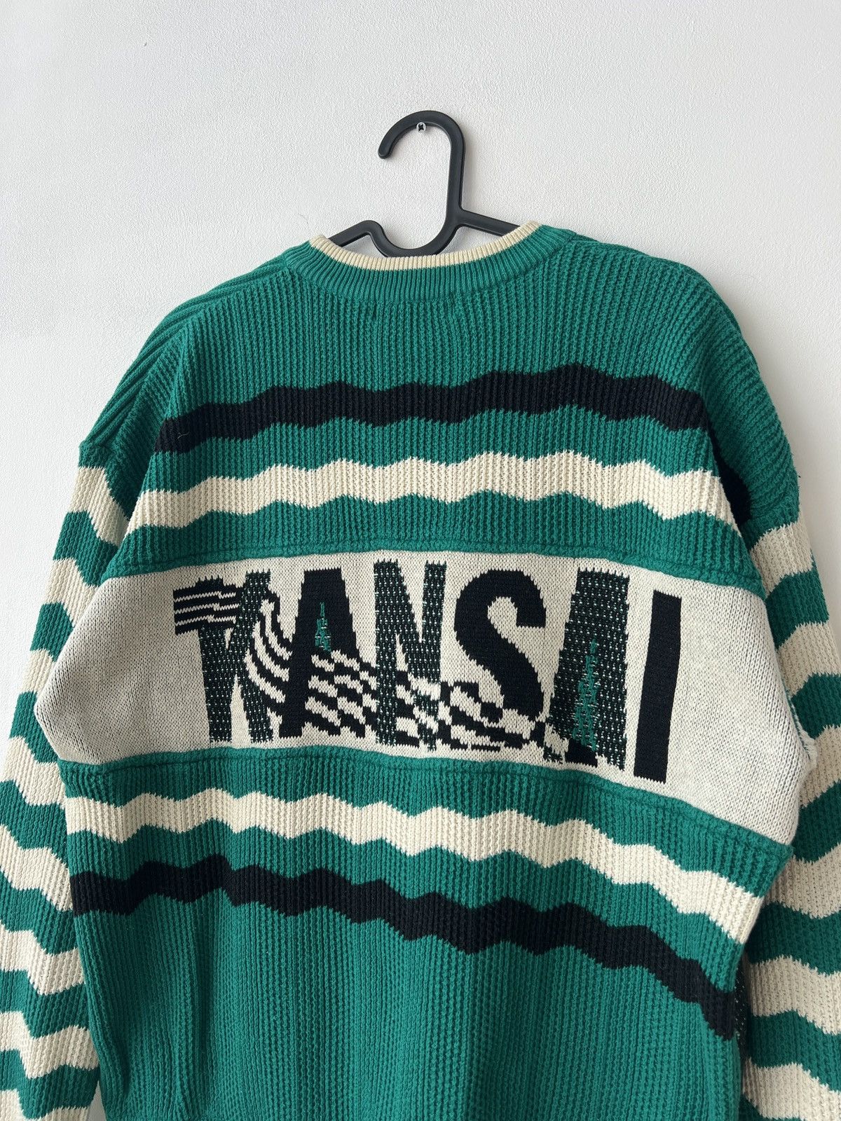 Kansai Yamamoto Vintage Rare Kansai Yamamoto Cotton Green White Sweater M Size US M / EU 48-50 / 2 - 10 Thumbnail