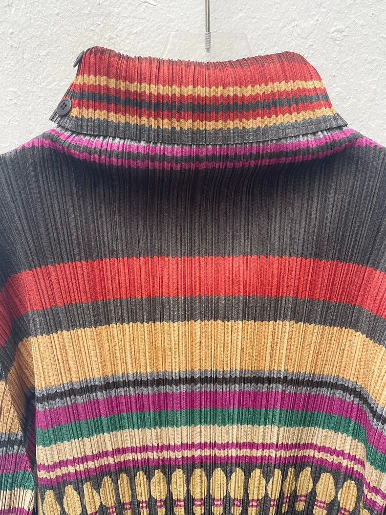 Pleats Please 2007 Bowling Turtleneck Pleated Top long slee