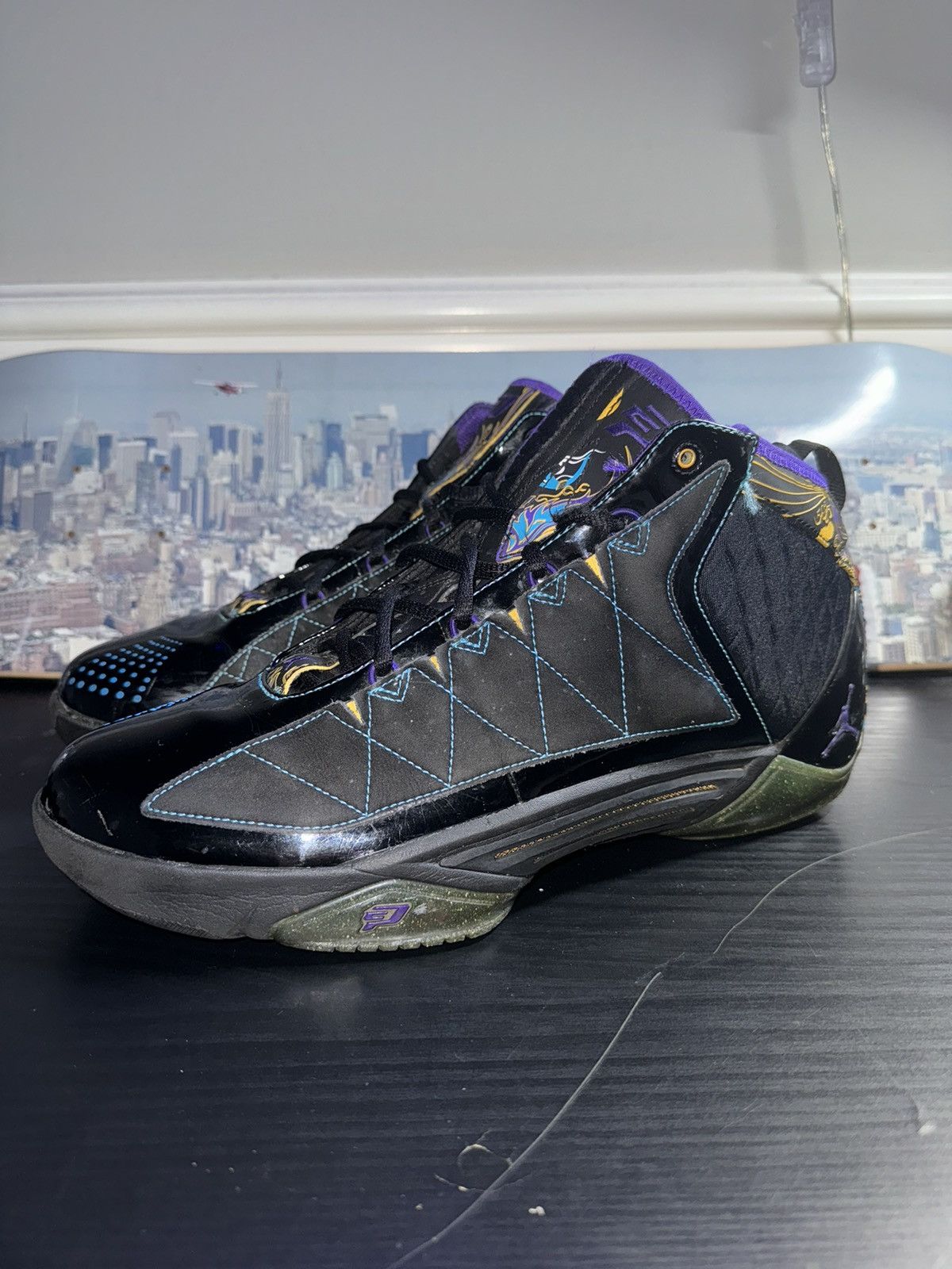 image of Jordan Nike Jordan Cp3.ii New Orleans Hornets Quickstrikes Mardi Gras Se Shoes in Black (Size 13)