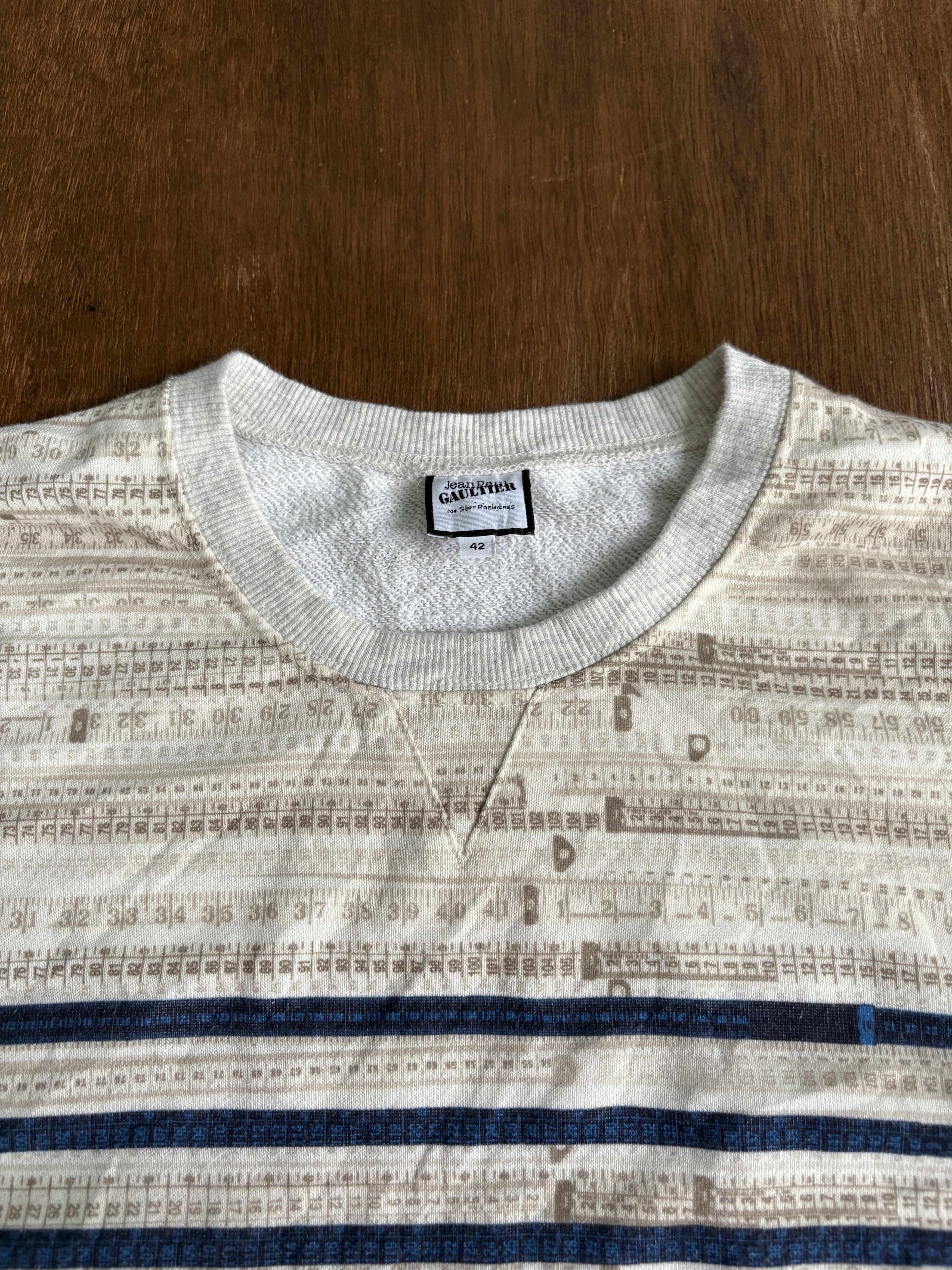 Jean Paul Gaultier Jean Paul Gaultier Measurements Tape Sweater Size S / US 4 / IT 40 - 5 Thumbnail