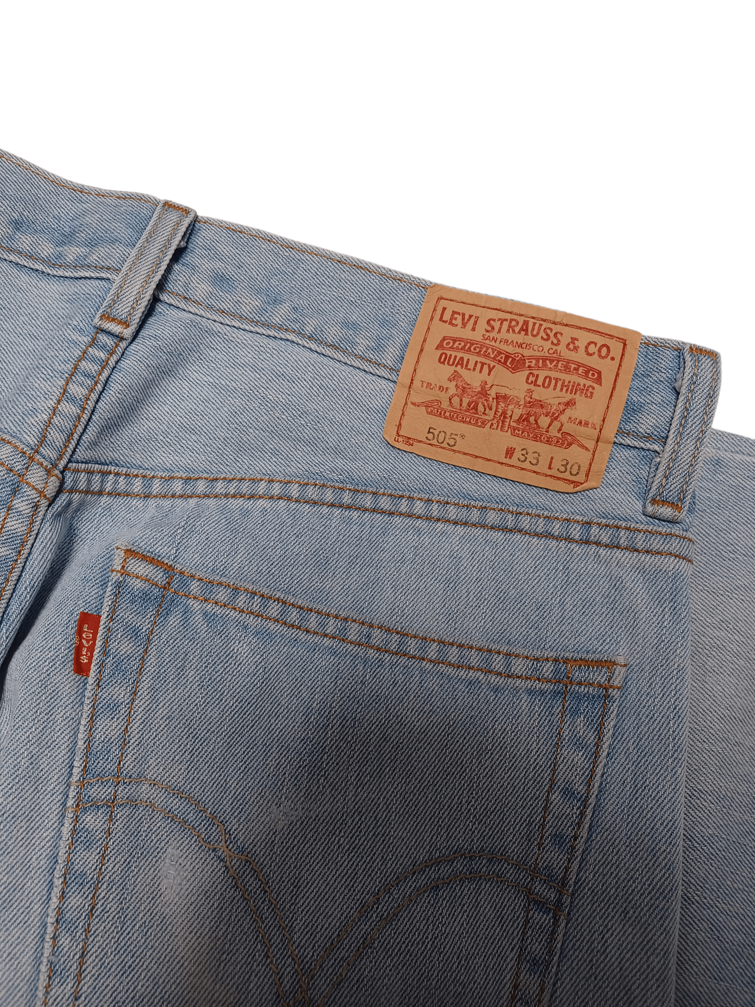 Levi's Vintage Clothing MADE IN LESOTHO 2005 VINTAGE SKY BLUE RELAXED FIT JEANS Size US 33 - 5 Thumbnail