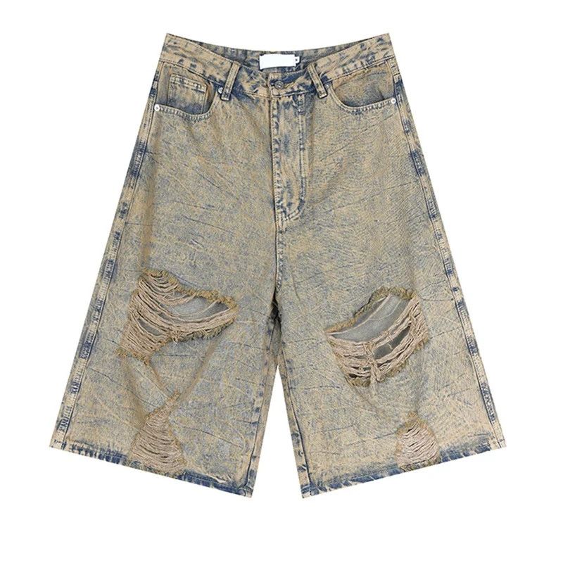 Japanese Brand × Vintage Distressed Cropped Undertone Faded Jorts Short Denim Size US 33 - 5 Thumbnail
