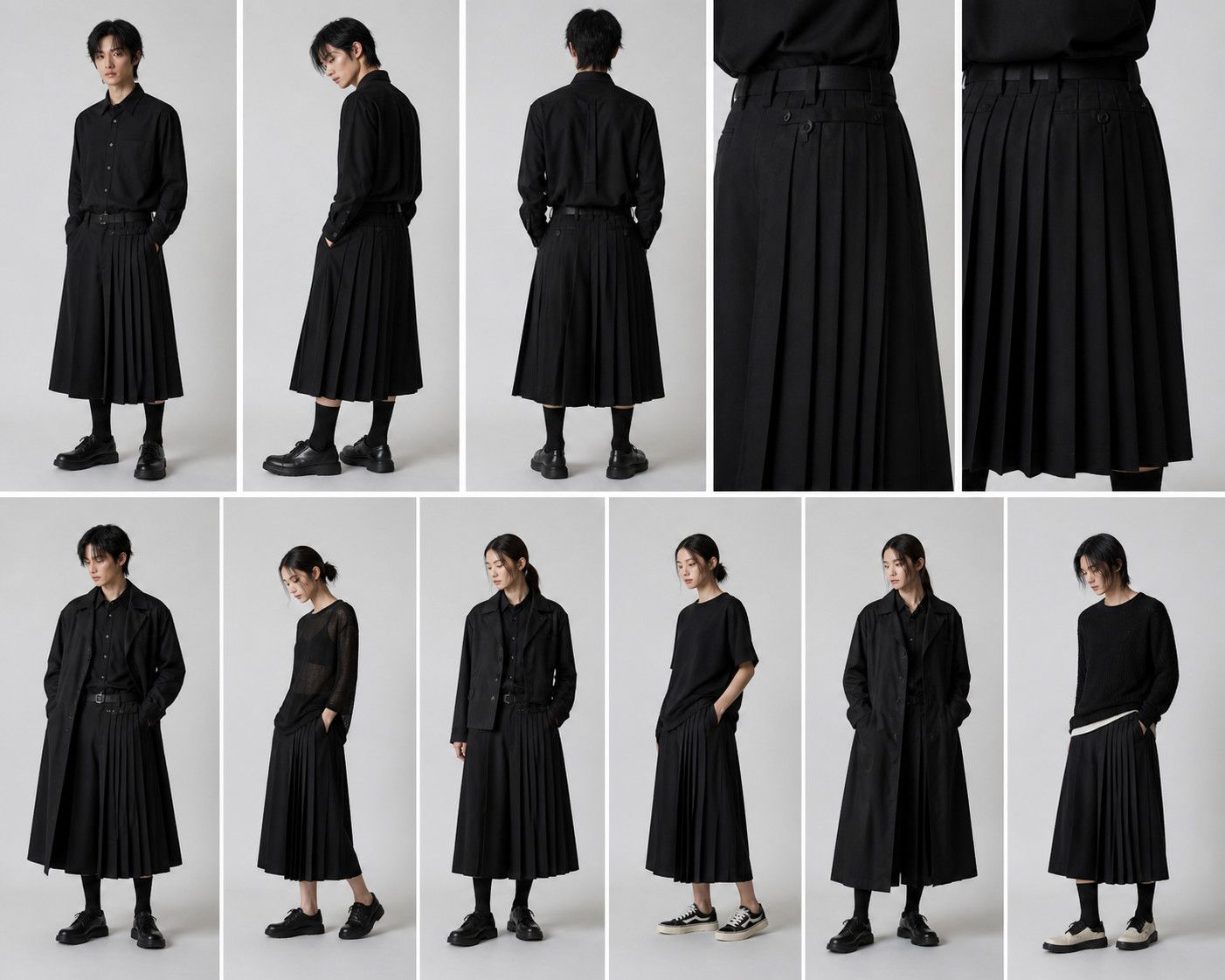 Yohji Yamamoto Yohji Yamamoto Pour Homme ARMY GABARDINE PLEATS SKIRT PANTS Size US 32 / EU 48 - 3 Thumbnail