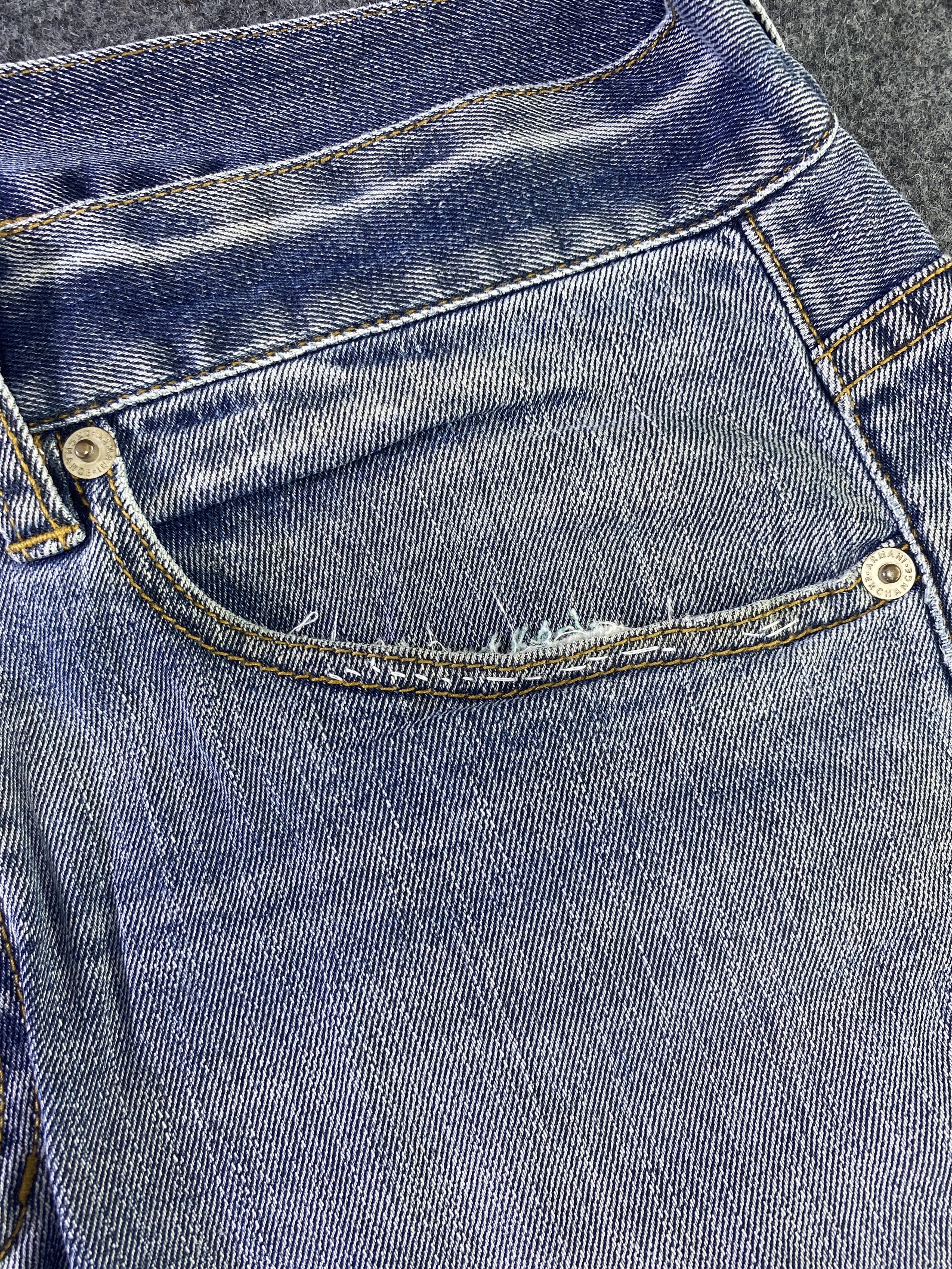 Armani Exchange Armani Exchange Blue Wash Jeans-J949 Size 33" - 8 Thumbnail