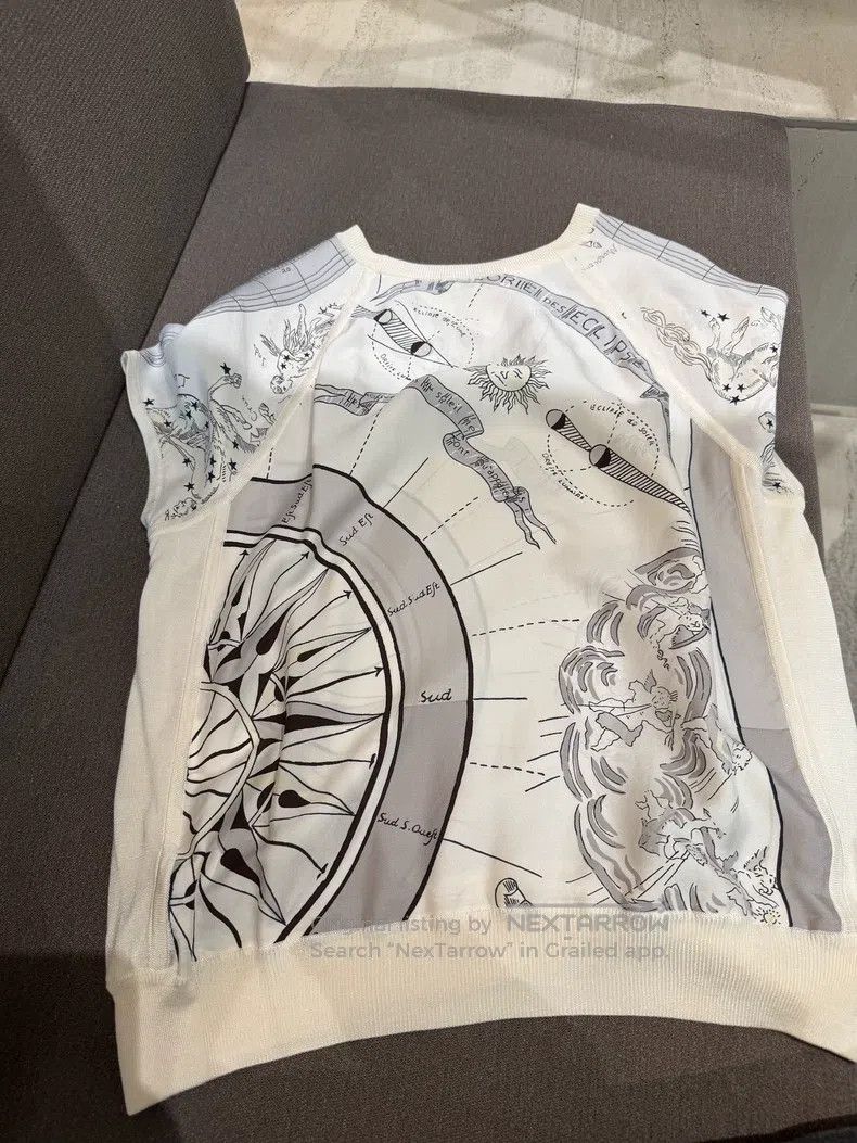 Hermes Hermes Constellation Horoscope Silk Printed Blouse Size XS / US 0-2 / IT 36-38 - 5 Thumbnail