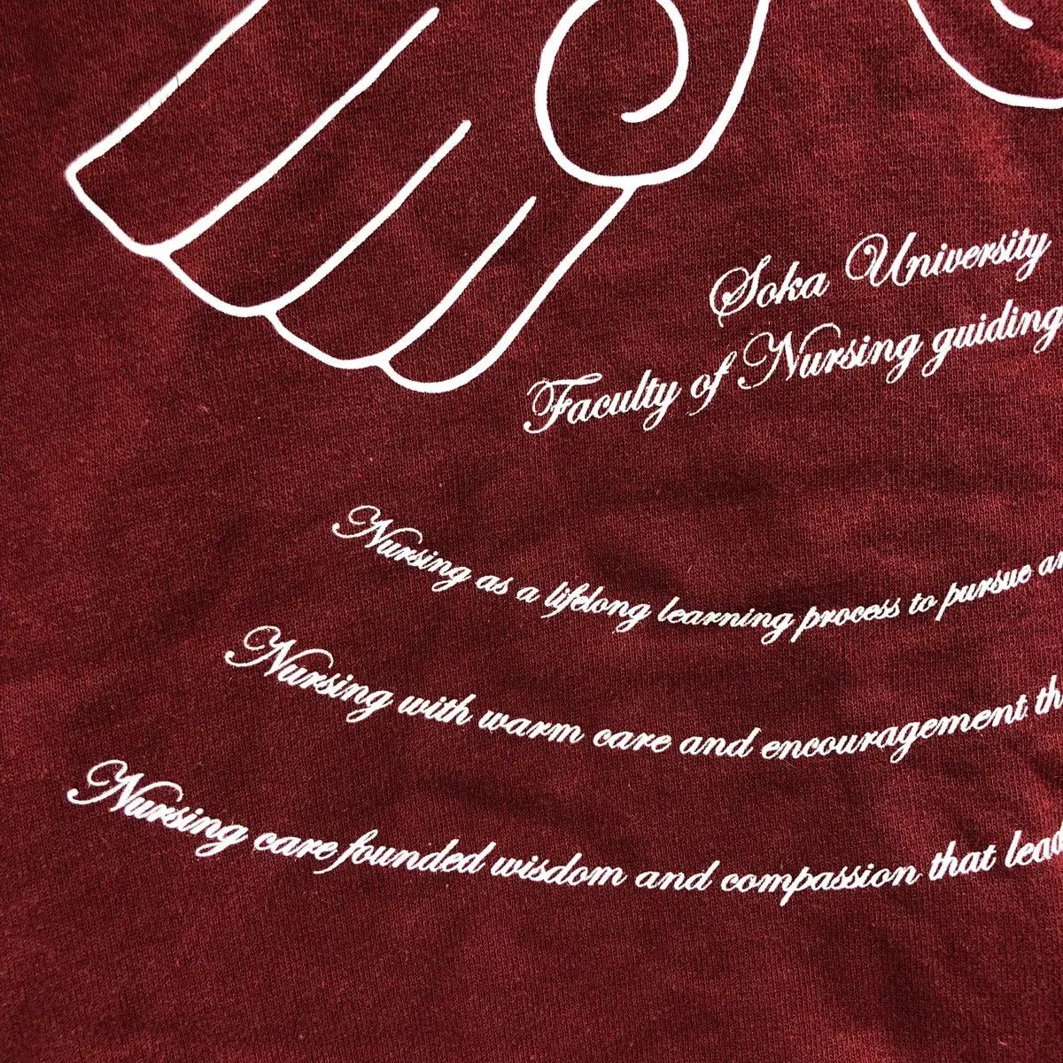 Vintage Vtg SOKA UNIVERSITY NURSING Faculty Red Hoodie Size M / US 6-8 / IT 42-44 - 6 Thumbnail