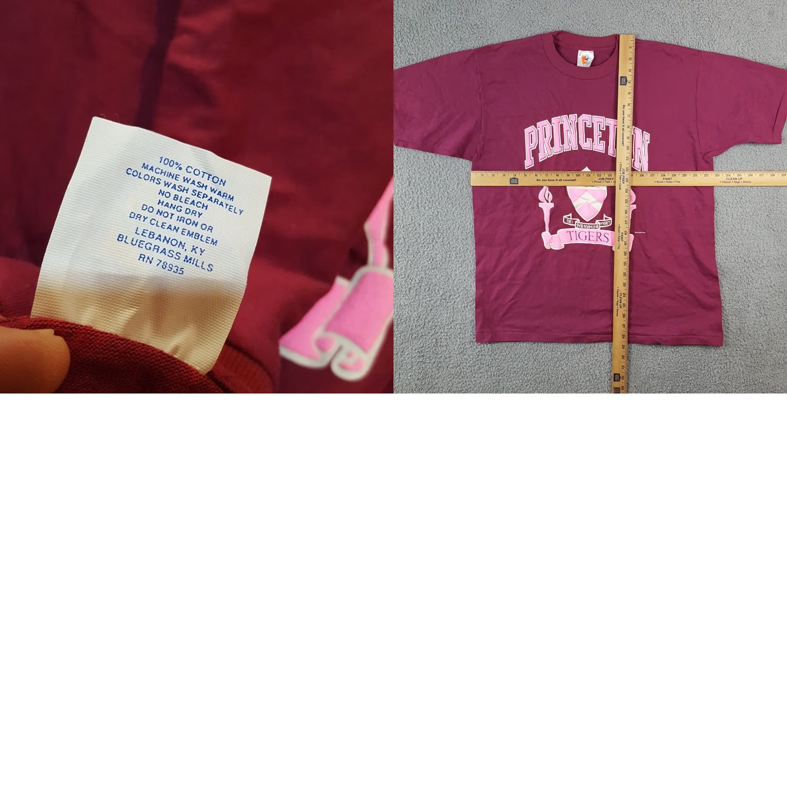 Vintage VINTAGE Bluegrass Princeton Tigers T-Shirt Men XL Pink 90s College Grunge Retro Logo Size US XL / EU 56 / 4 - 8 Thumbnail
