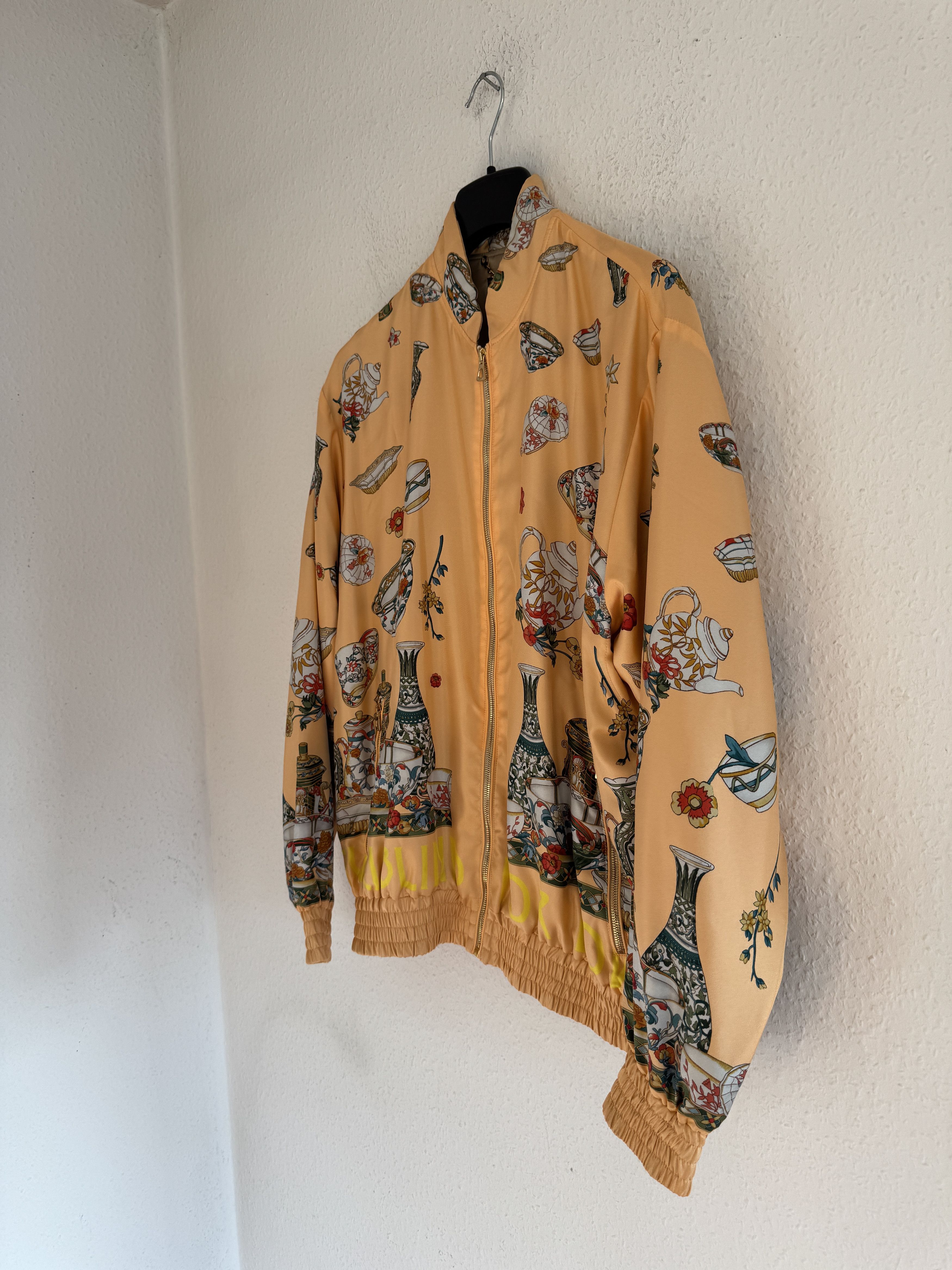 Gucci 1of1 SAMPLE Ceramic Print Silk Track Jacket Size US L / EU 52-54 / 3 - 8 Thumbnail