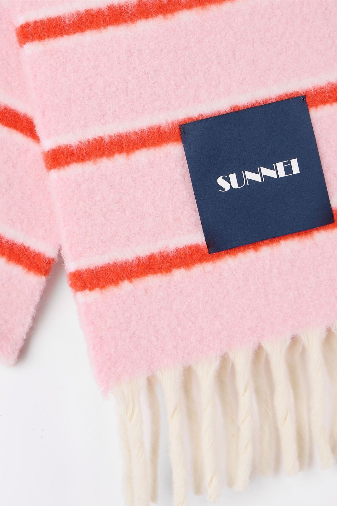 Sunnei o1mle0925 Size : OS / Unisex Striped Scarf in Pink Size ONE SIZE - 4 Thumbnail