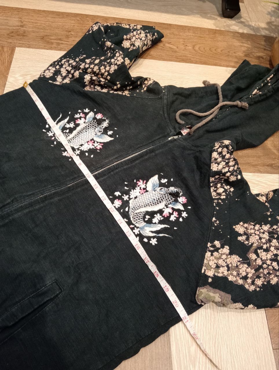 Japanese Brand JAPANESE CLASSIC SCRIPT SUKAJAN SUGOI FISH EMBROIDERY HOODIE Size US M / EU 48-50 / 2 - 14 Thumbnail