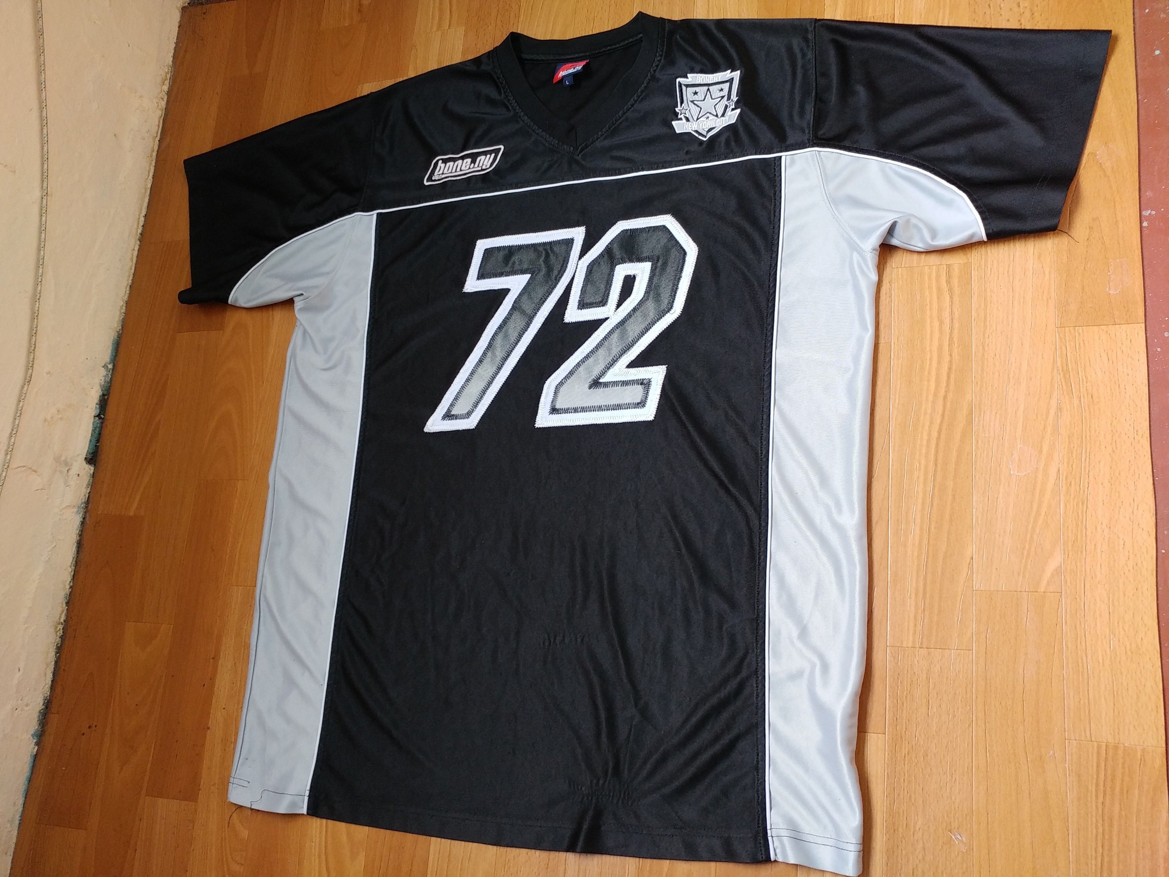 Vintage Bone NY jersey, vintage lowrider t-shirt 90s hip hop 1990s L Size US L / EU 52-54 / 3 - 3 Thumbnail
