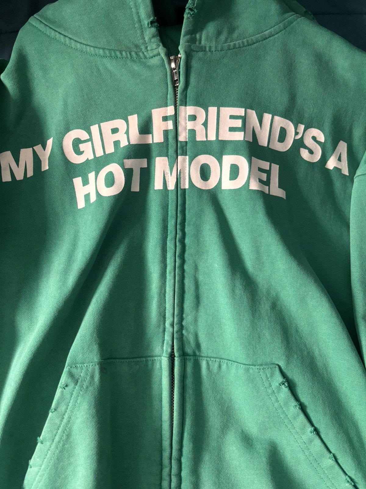 Other My gf’s a hot model zip up Size US L / EU 52-54 / 3 - 2 Thumbnail