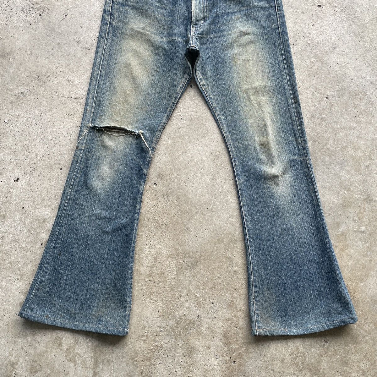 Japanese Brand Vintage Edwin Rusty Women Jeans FLARE Distressed Faded Pants Size 32" / US 10 / IT 46 - 5 Thumbnail
