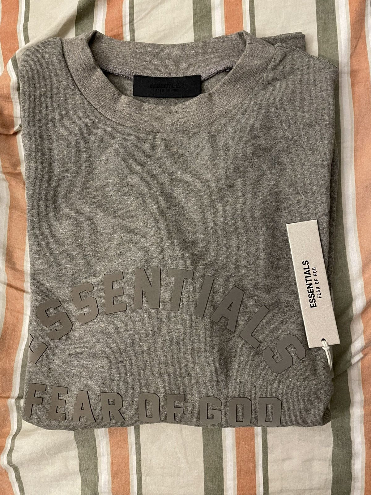 Essentials × Fear of God Essentials Fear of God Heather Grey Longsleeve Tee Size US L / EU 52-54 / 3 - 5 Thumbnail