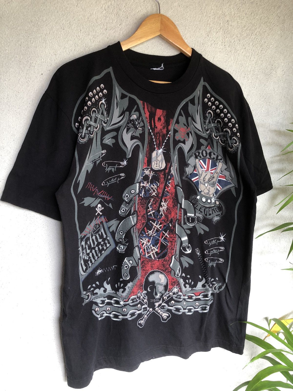Band Tees × If Six Was Nine × Vintage Crazy Vintage Y2K Affliction Rock Legend Tshirts Size US L / EU 52-54 / 3 - 4 Thumbnail