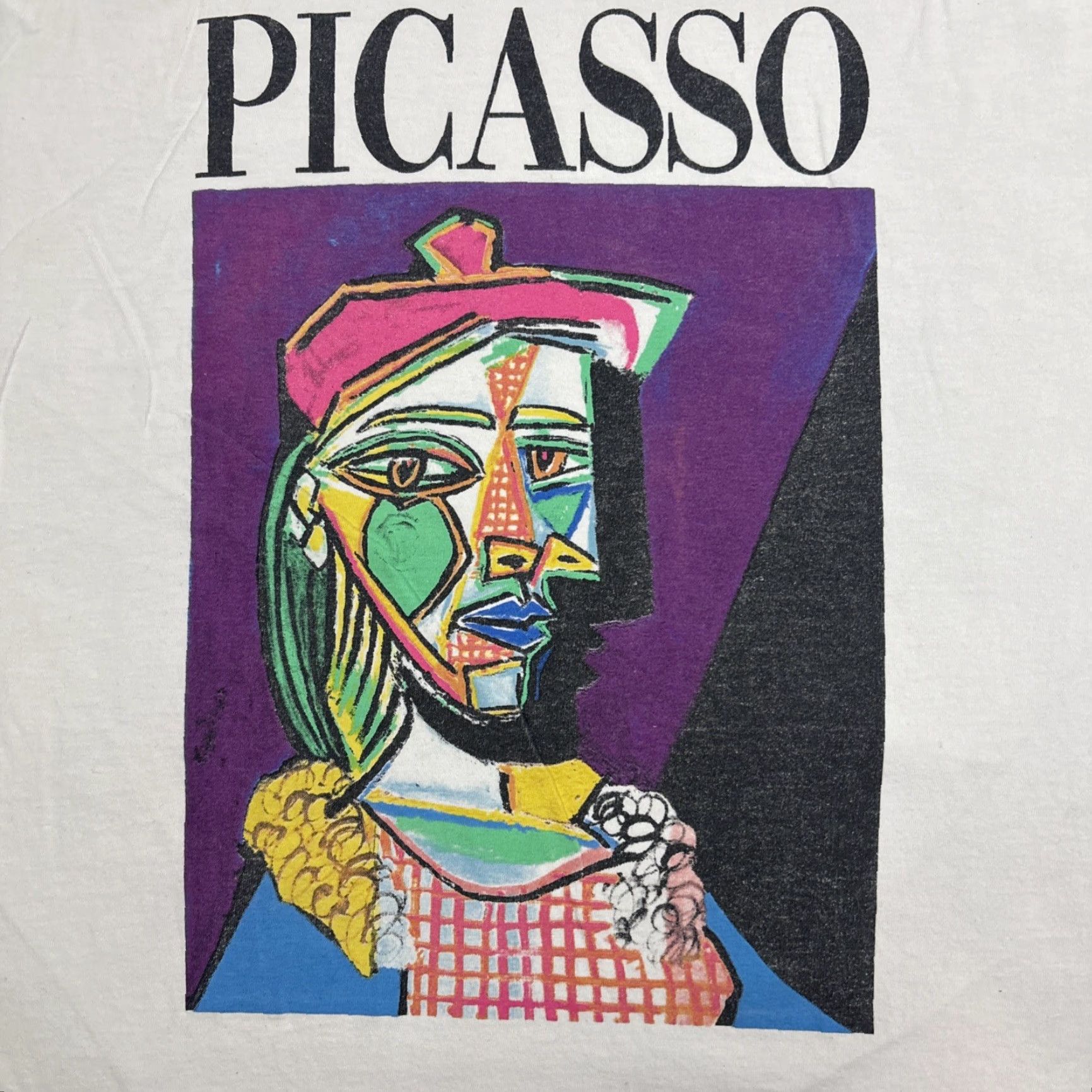 Vintage Freshly Painted T Shirt Men’s XL White Picasso Woman In Red Graphic Size US XL / EU 56 / 4 - 2 Thumbnail