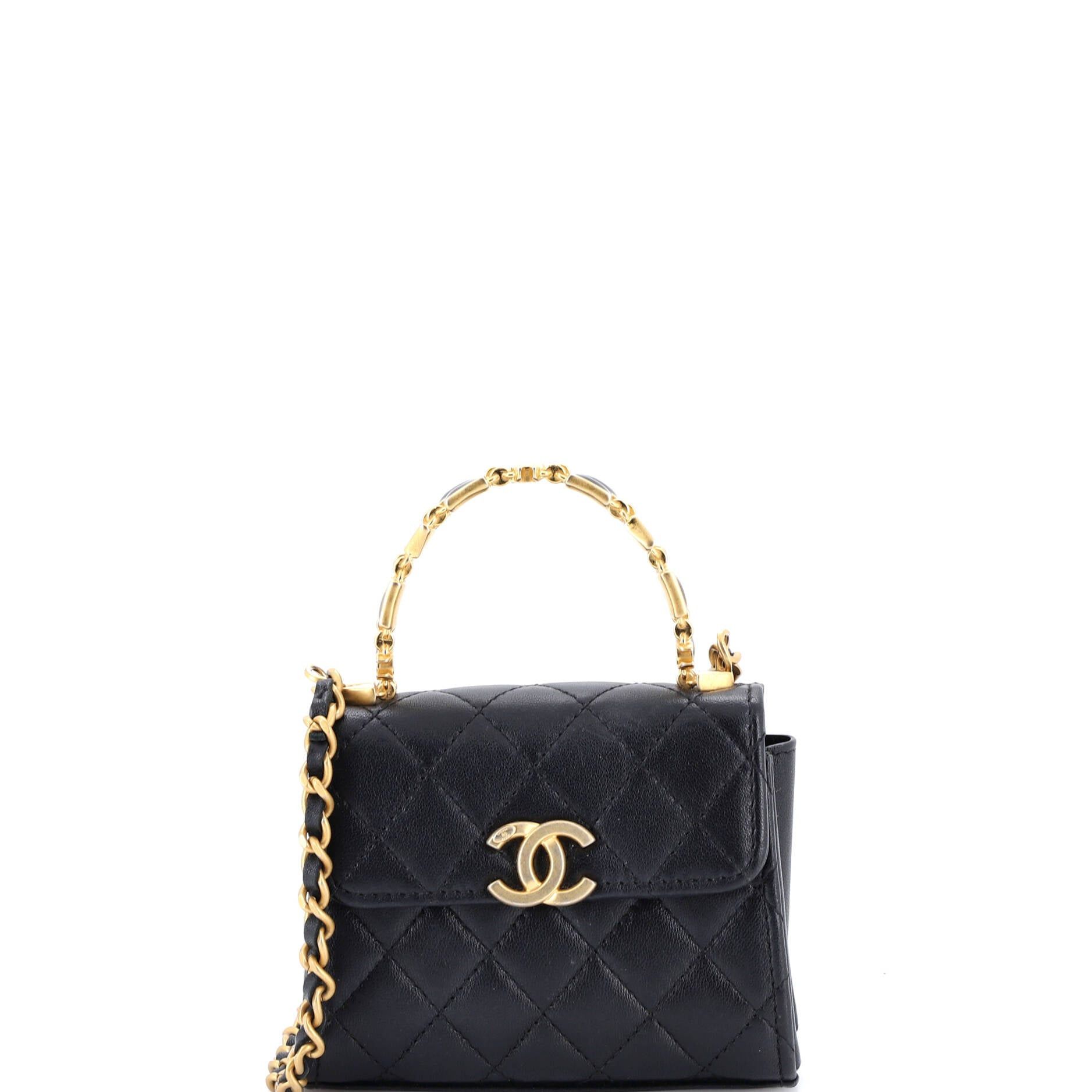 Chanel Coco Enamel Top Handle Flap Bag Size ONE SIZE - 1 Thumbnail