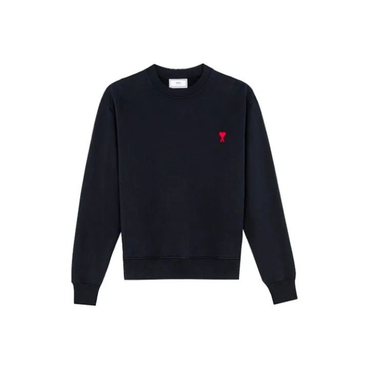 AMI AMIPARIS SS21 Logo Long Sleeve Sweatshirt 0079 Size US S / EU 44-46 / 1 - 1 Thumbnail