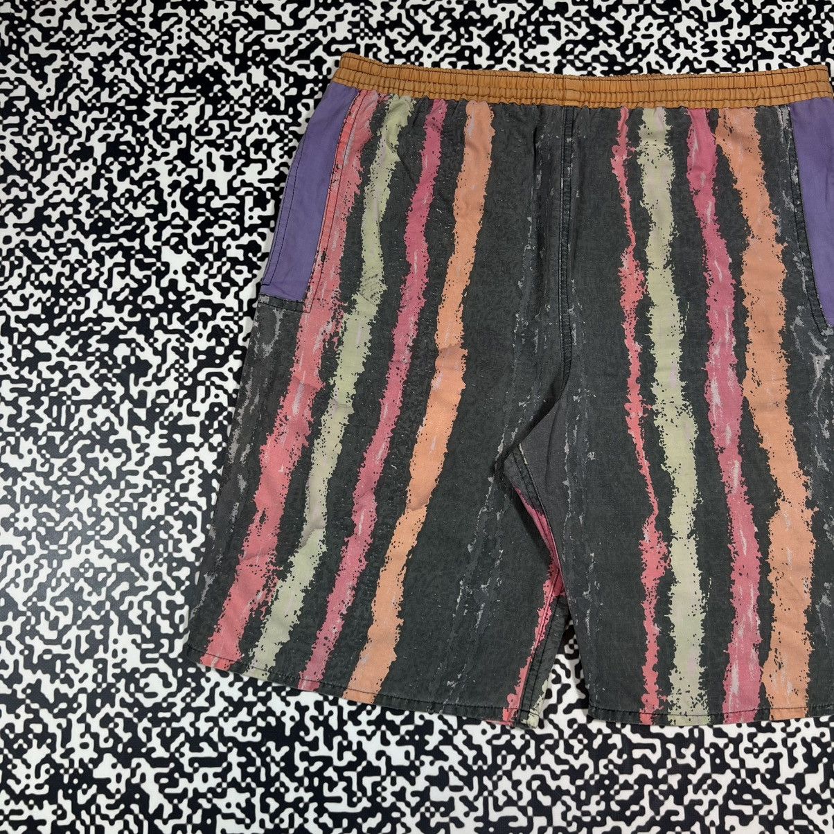 Vintage Vintage 90s Art Striped Retro Surf Style Shorts Size US 35 - 2 Thumbnail